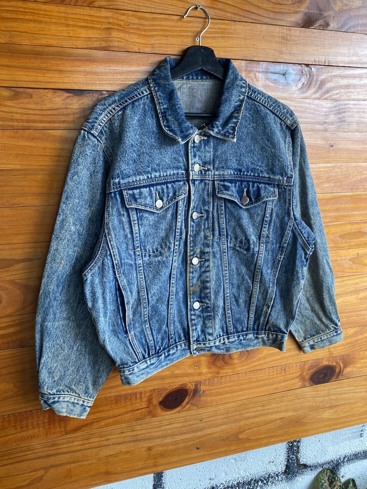 Vintage Vintage 1980s-1990s Acid Wash Denim Jacket – Unisex Classic Size US S / EU 44-46 / 1 - 5 Thumbnail