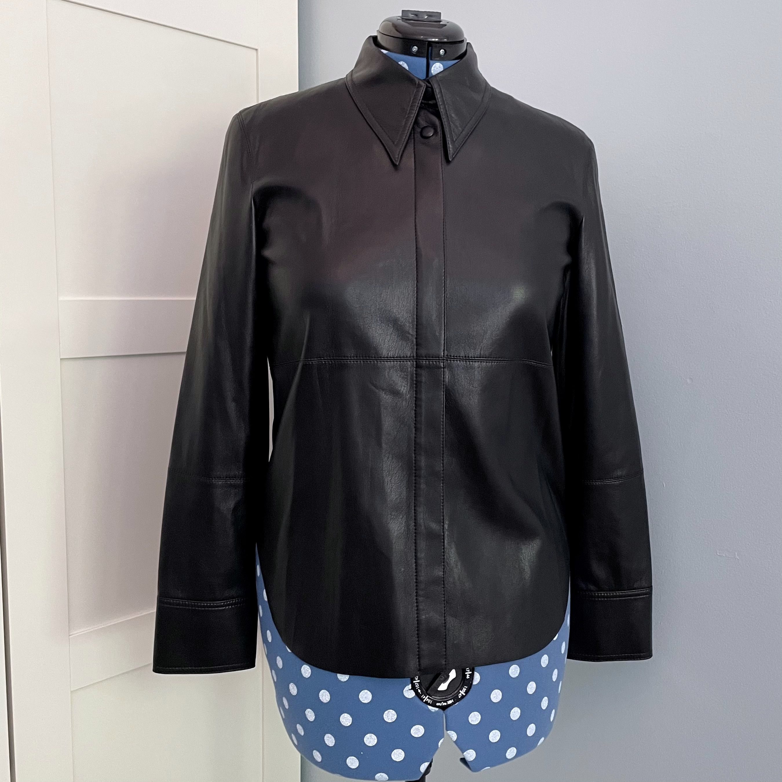 Nanushka Nanushka Black Naum Okobor™ vegan leather shirt jacket, S Size S / US 4 / IT 40 - 1 Thumbnail