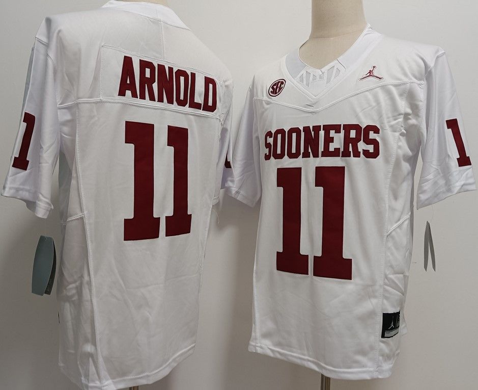 Other Men's Oklahoma Sooners #11 Jackson Arnold White Jersey Size US S / EU 44-46 / 1 - 1 Thumbnail
