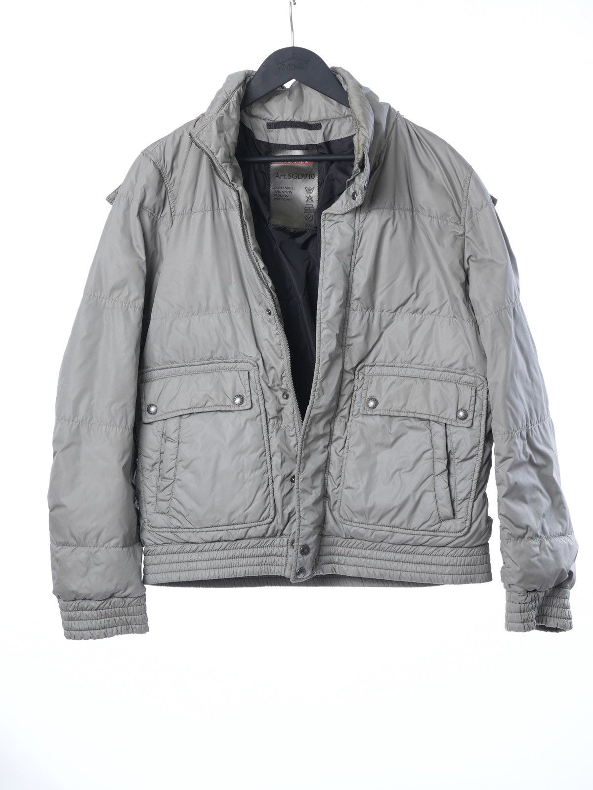 Prada Vintage PRADA Bomber Nylon Hooded Jacket Black Tab Size US M / EU 48-50 / 2 - 3 Thumbnail
