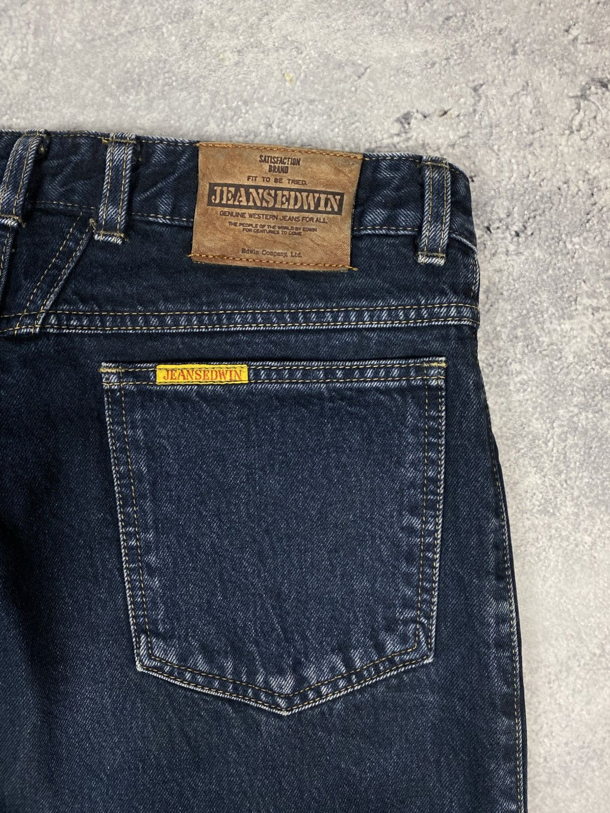 Edwin Edwin Louisiana Tokyo Japanese Washed Black High Waisted Size US 34 / EU 50 - 4 Thumbnail