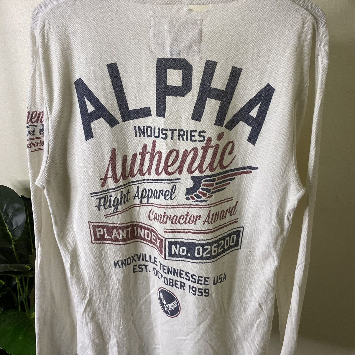 Alpha Industries × Buzz Rickson's × Vintage Y2K Alpha Industries Flight Apparel Army Military LS Tee Size US M / EU 48-50 / 2 - 2 Thumbnail