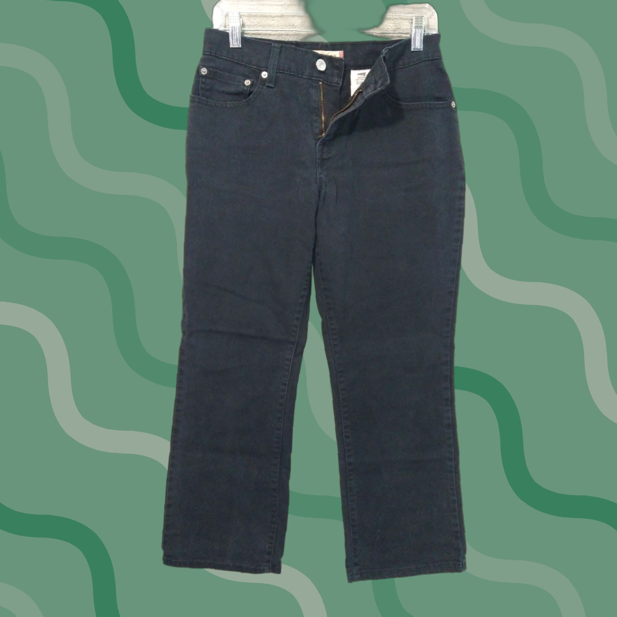 Levi's VINTAGE Levi's 550 Jeans Women's 6 Short Black Denim Relaxed Bootcut Western Cowgirl Y2K Mens? No, Women. Size 28" / US 6 / IT 42 - 1 Thumbnail