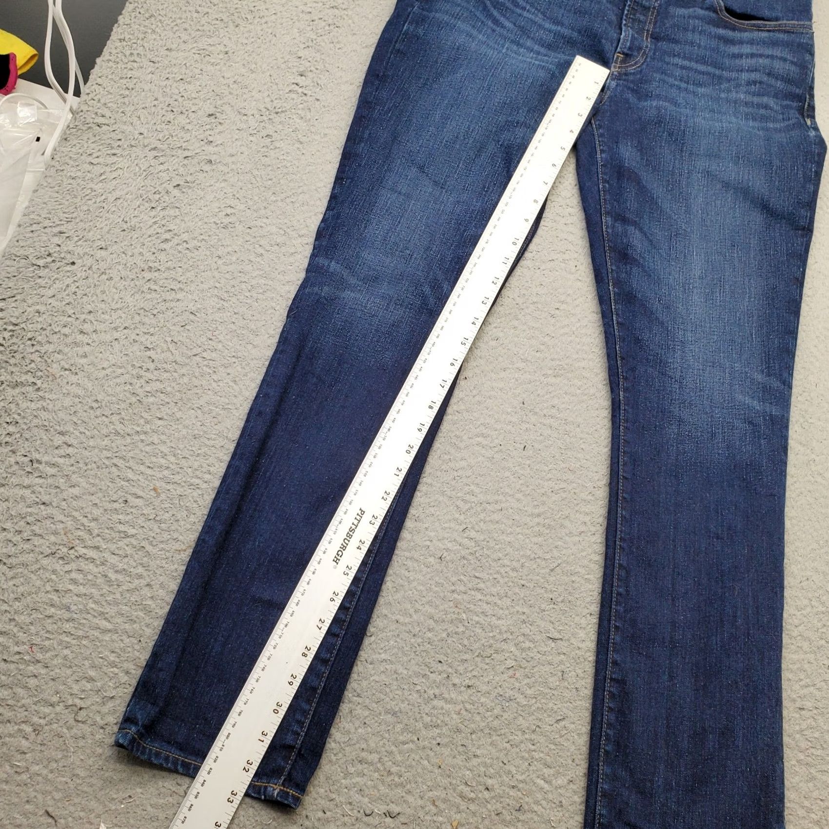 Madewell Madewell Mens Navy Denim Skinny Jeans 36x32 Slim Stretch Mid Rise 5-Pocket Jeans Size US 36 / EU 52 - 4 Thumbnail
