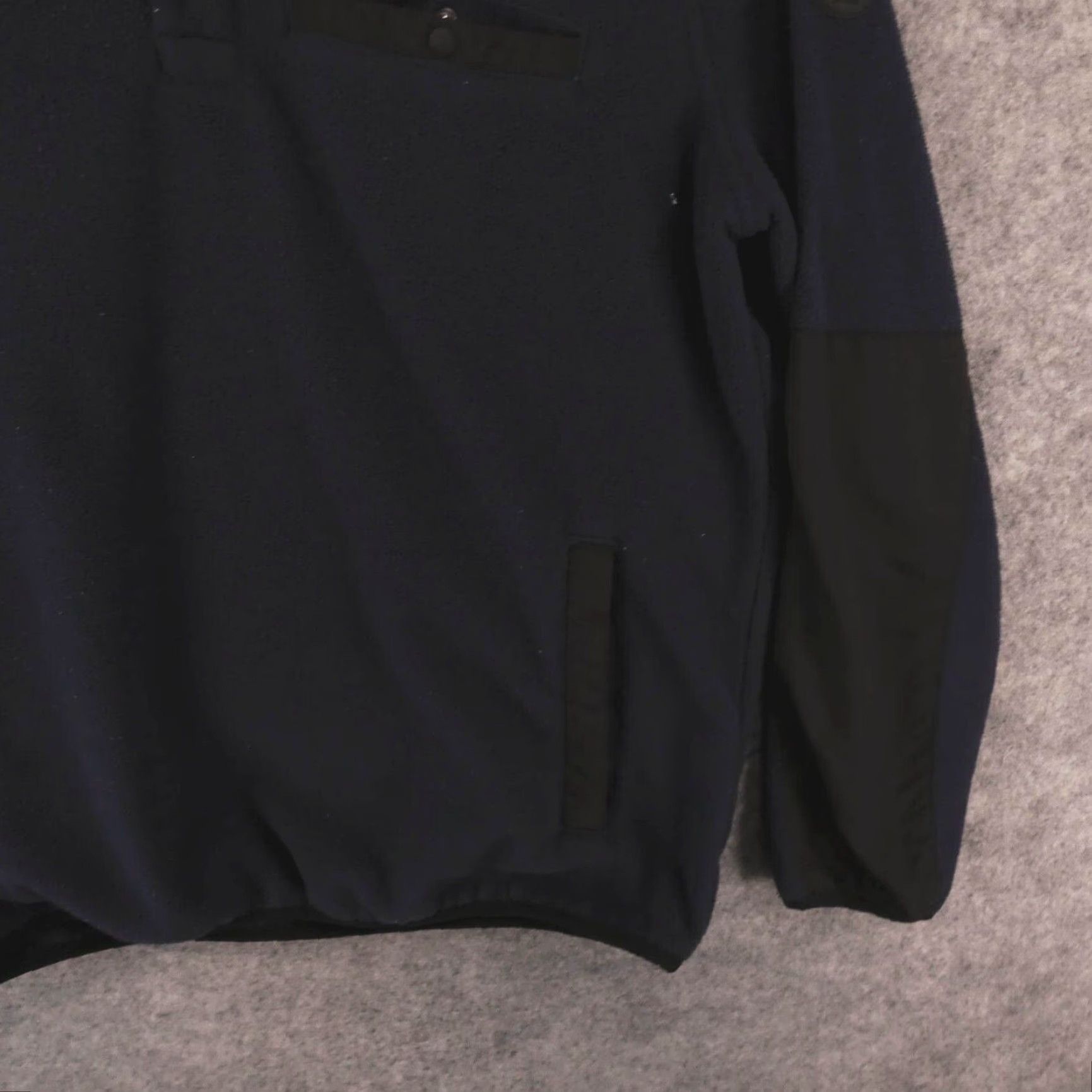 American Eagle Outfitters American Eagle Pullover Mens Medium Navy Black Long Sleeve 1/4 Snap Fleece Logo Size US M / EU 48-50 / 2 - 5 Thumbnail