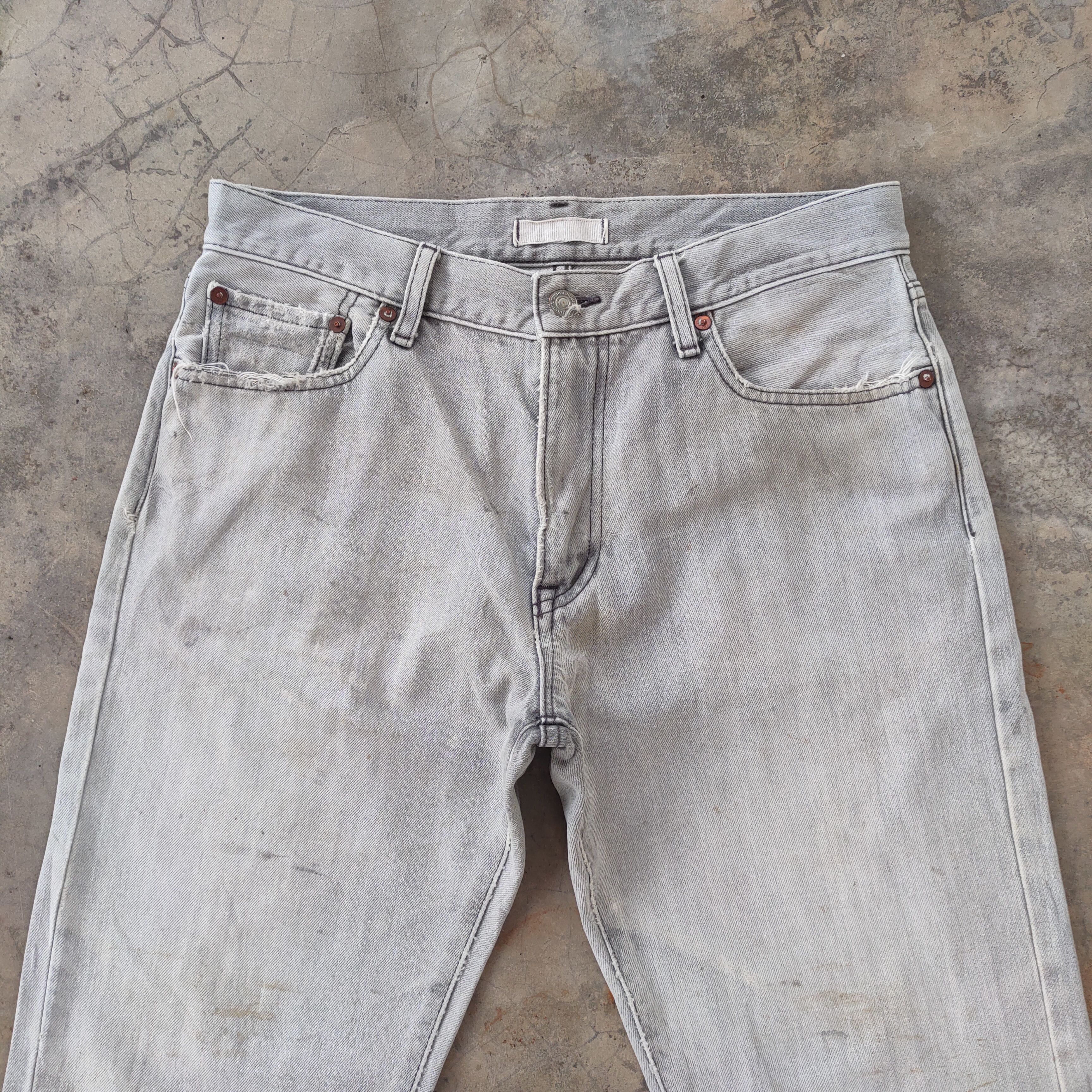 Japanese Brand W32 VINTAGE JAPANESE FADED GREY WHITE JEAN DENIM PANTS Size US 32 / EU 48 - 3 Thumbnail