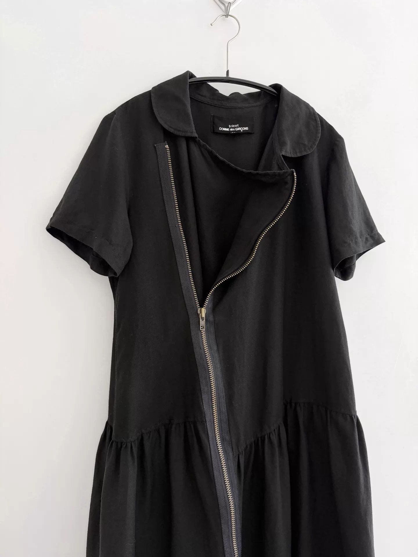 Comme des Garcons Comme des Garçons Silk-Linen Blend Round Side Zip Dress Size M / US 6-8 / IT 42-44 - 2 Thumbnail