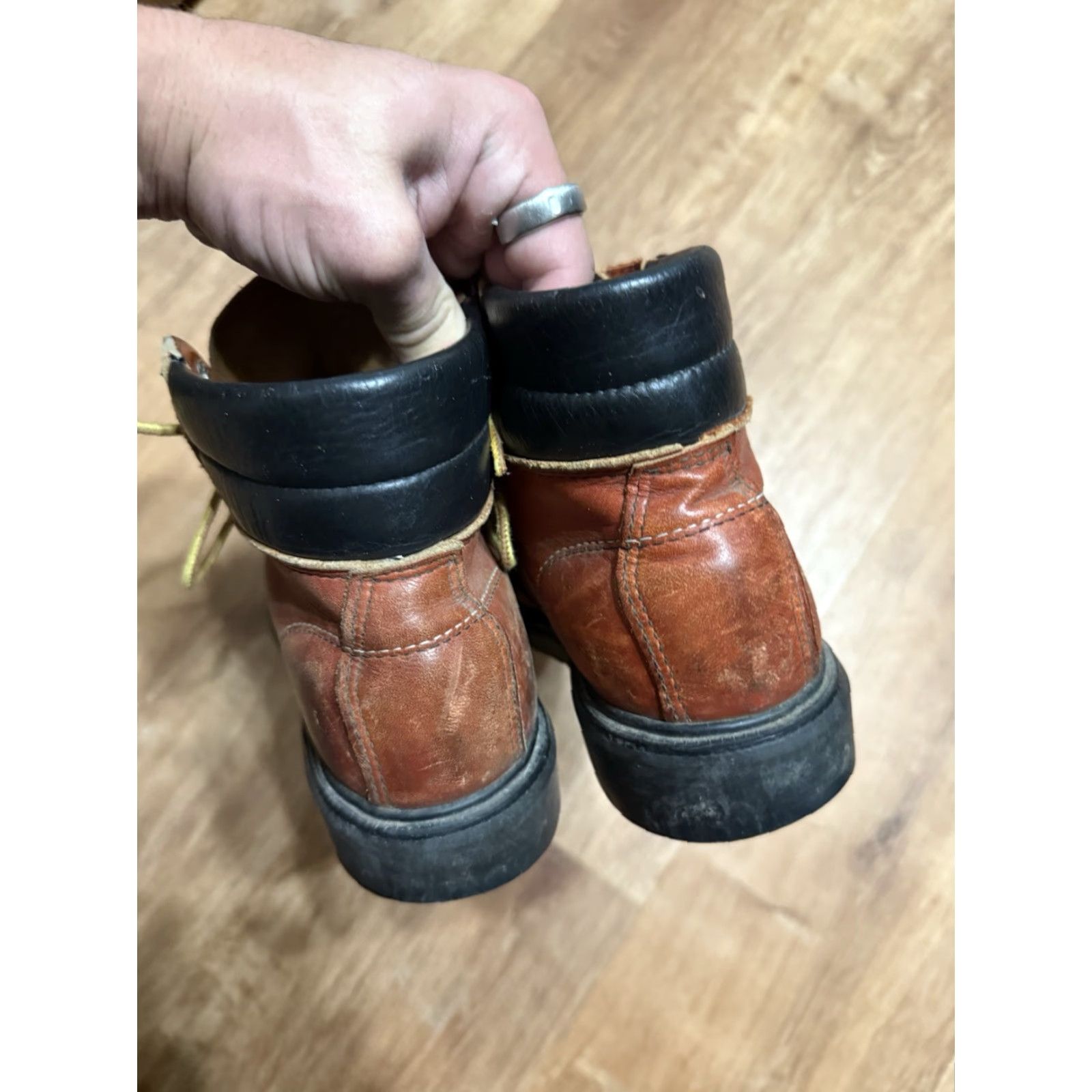 Vintage VINTAGE Red Wing Boots Western Leather Work Size 5.5D Womens Red Shoe Boots Woman Western USA Distressed Size US 6 / IT 36 - 7 Thumbnail