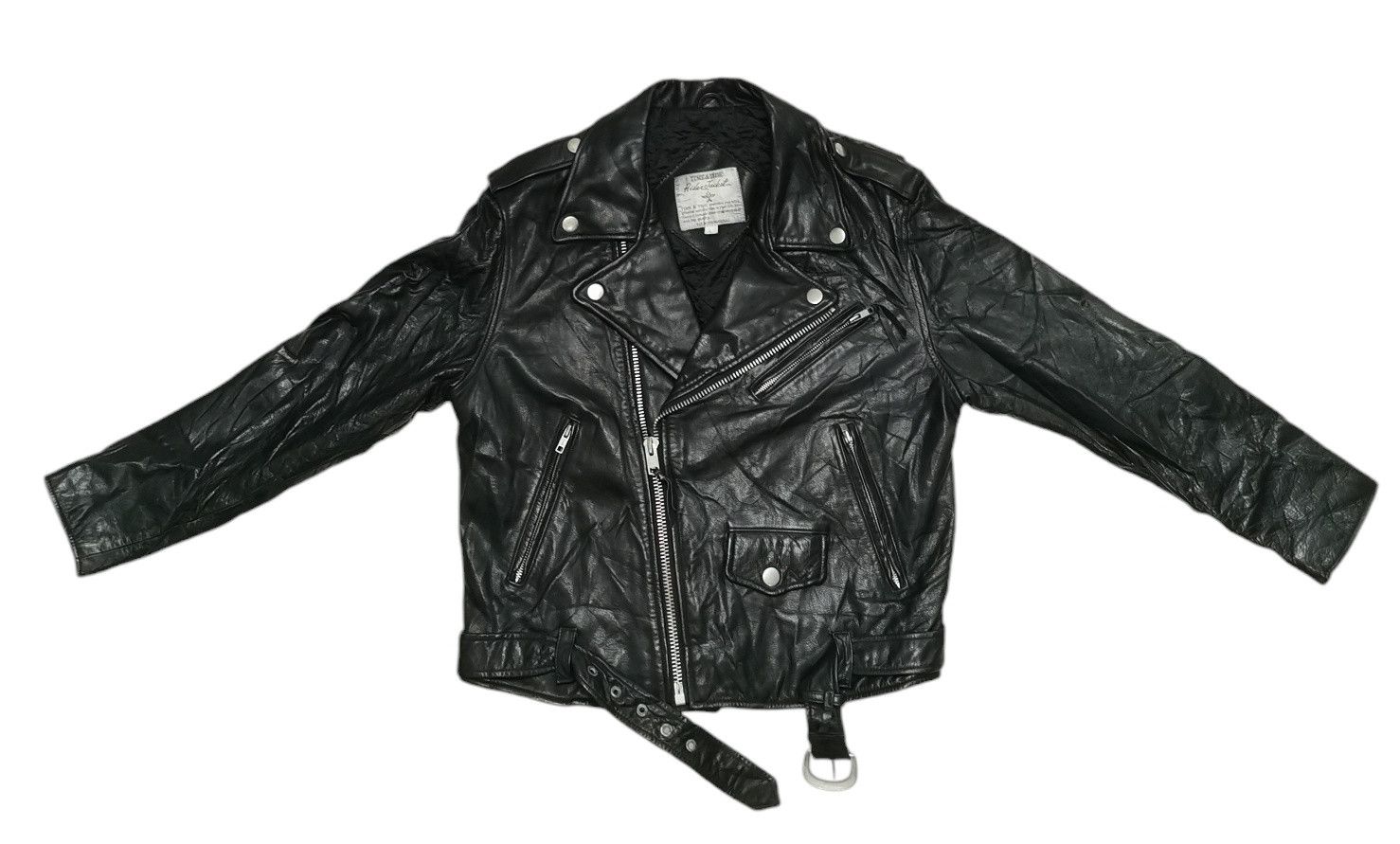 Japanese Brand Time & Tide Double Collar Leather Rider Jacket Size US M / EU 48-50 / 2 - 2 Thumbnail
