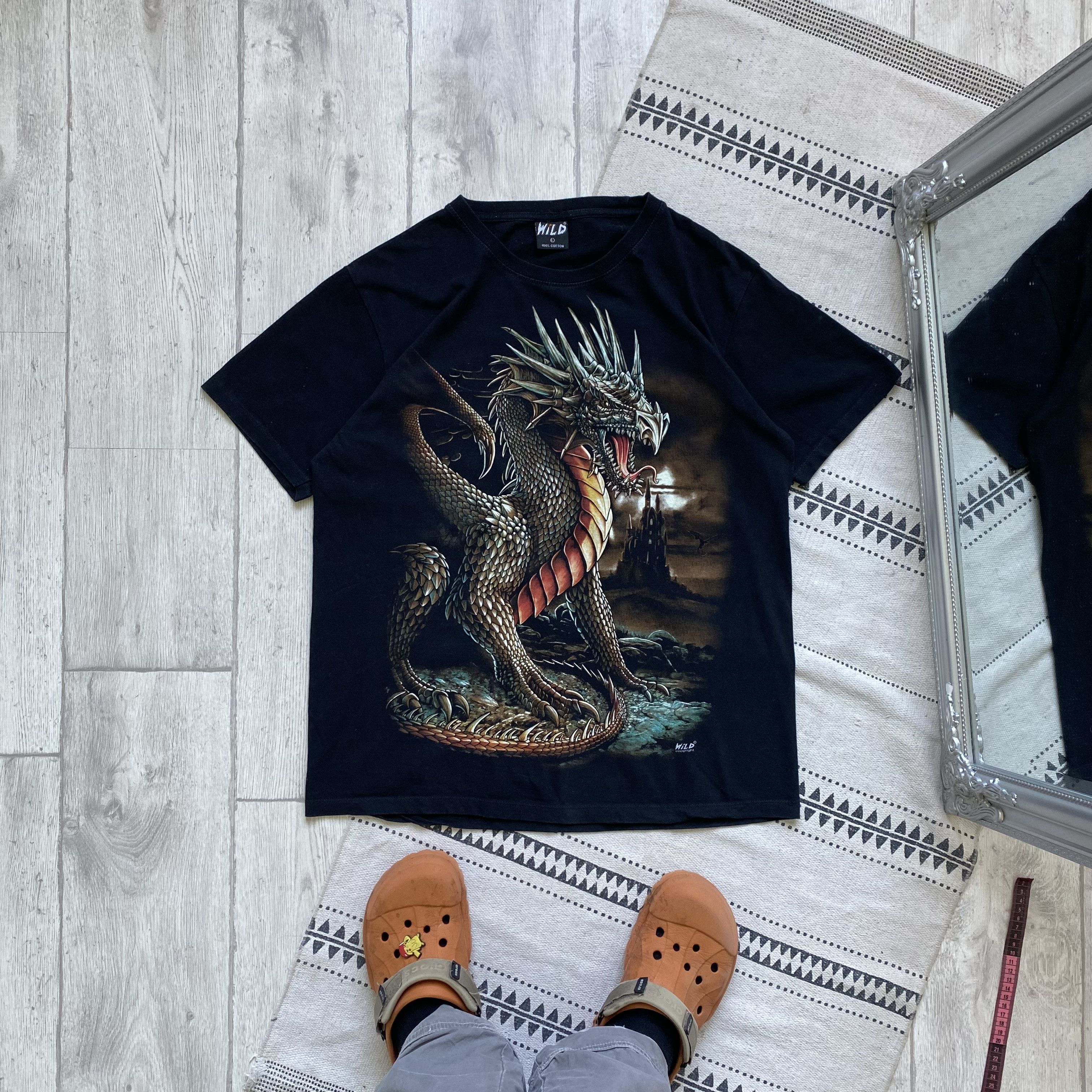 Japanese Brand Vintage Japan Dragon tee Renesanse Fosfor Print Size US M / EU 48-50 / 2 - 2 Thumbnail