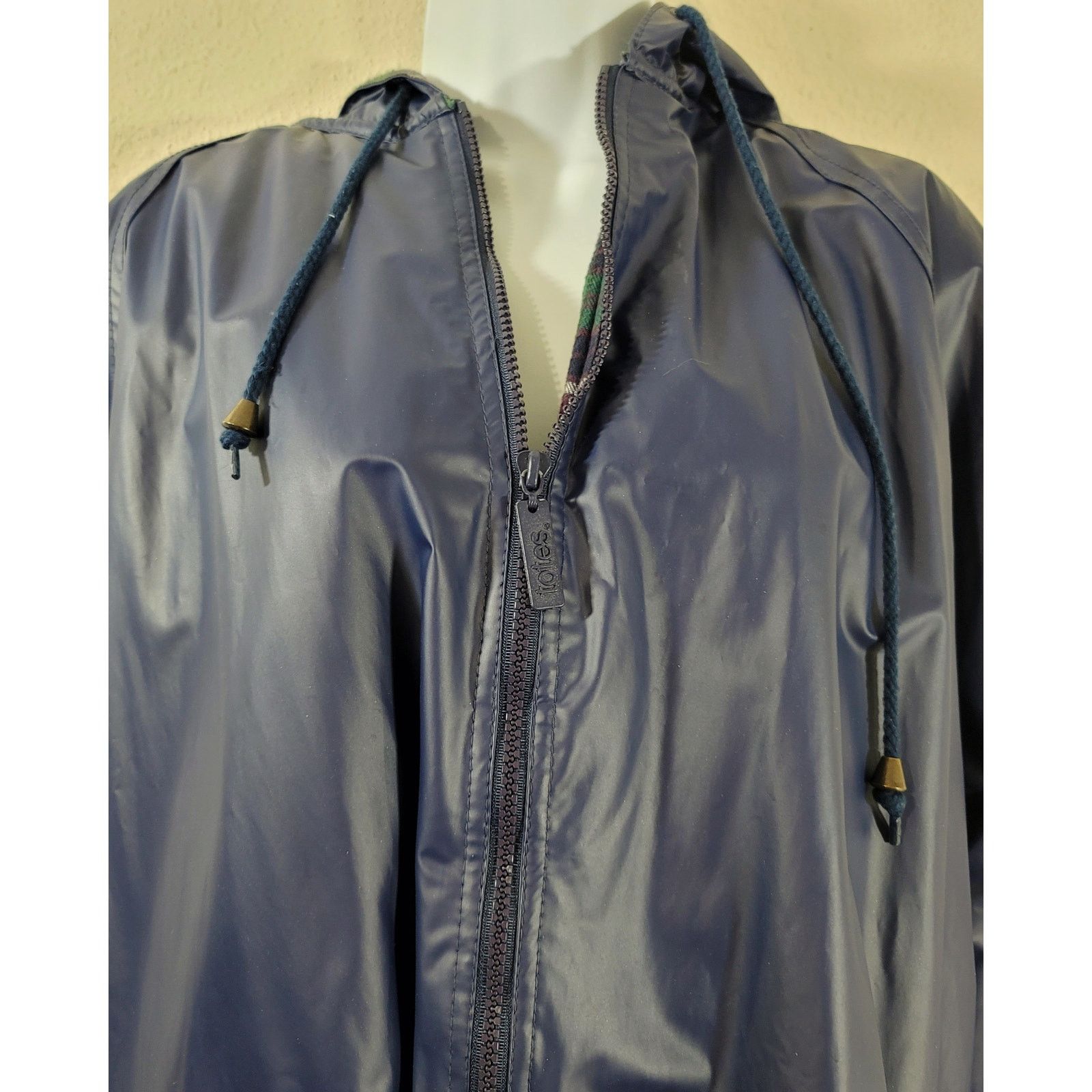 Other Totes Blue Full Zip Hooded Lined Jacket Large Pockets Size L / US 10 / IT 46 - 2 Thumbnail