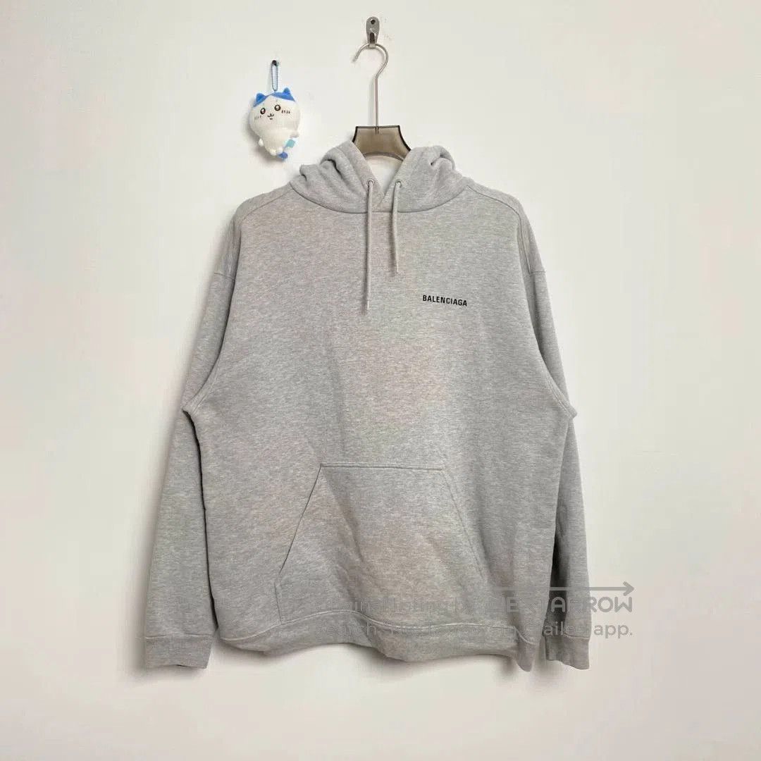 Balenciaga Balenciaga popular gray front and back letter logo hoodie. Size US M / EU 48-50 / 2 - 2 Thumbnail