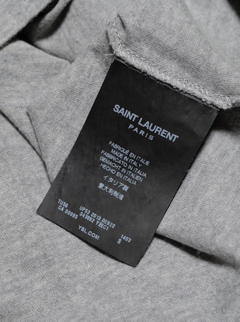 Saint Laurent Paris Saint Laurent Paris 14SS Grey Printed T-Shirt Size US S / EU 44-46 / 1 - 4 Thumbnail