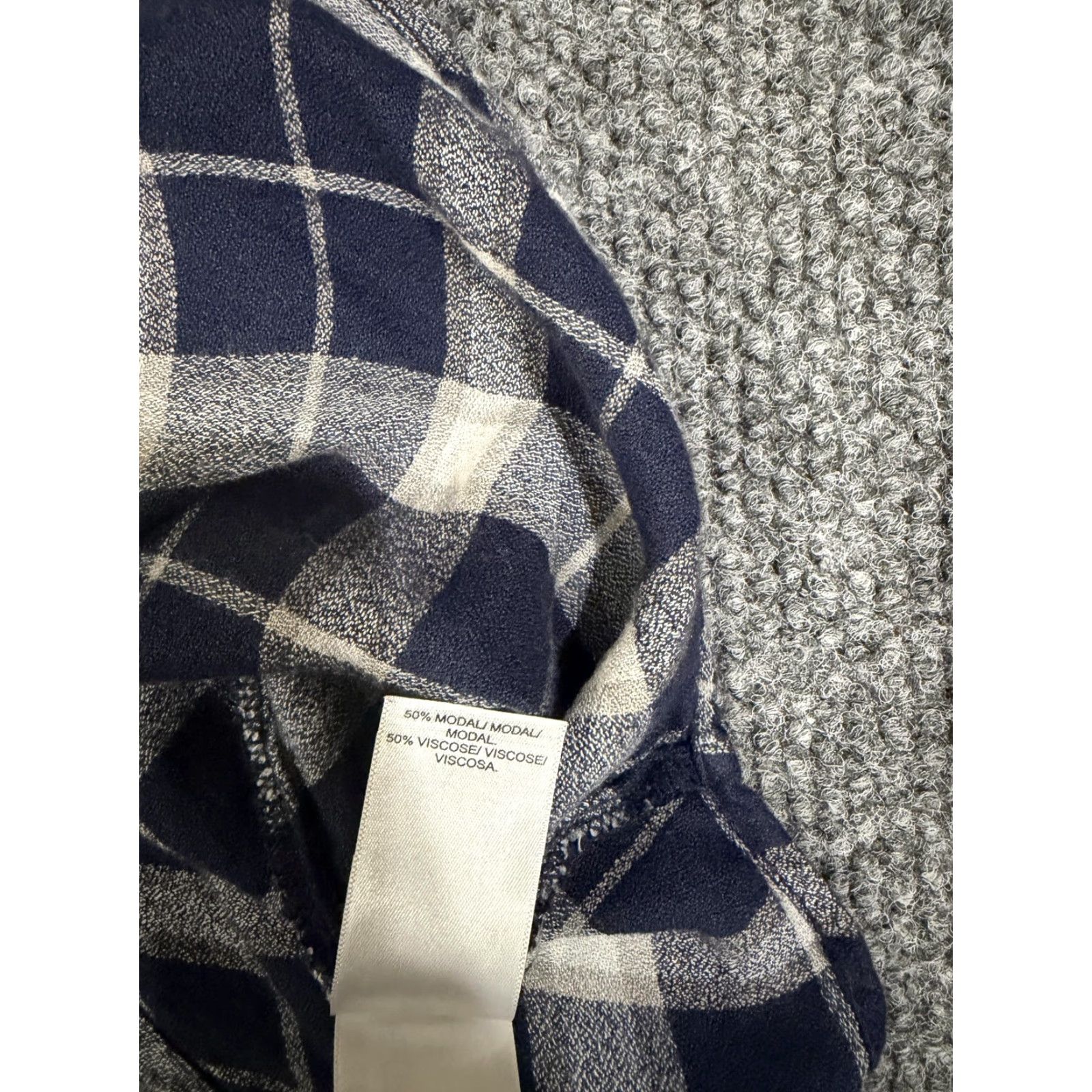 Lucky Brand Lucky Brand Shirt Womens M Blue Plaid Button Front Long Sleeve Flannel Top Size M / US 6-8 / IT 42-44 - 5 Thumbnail