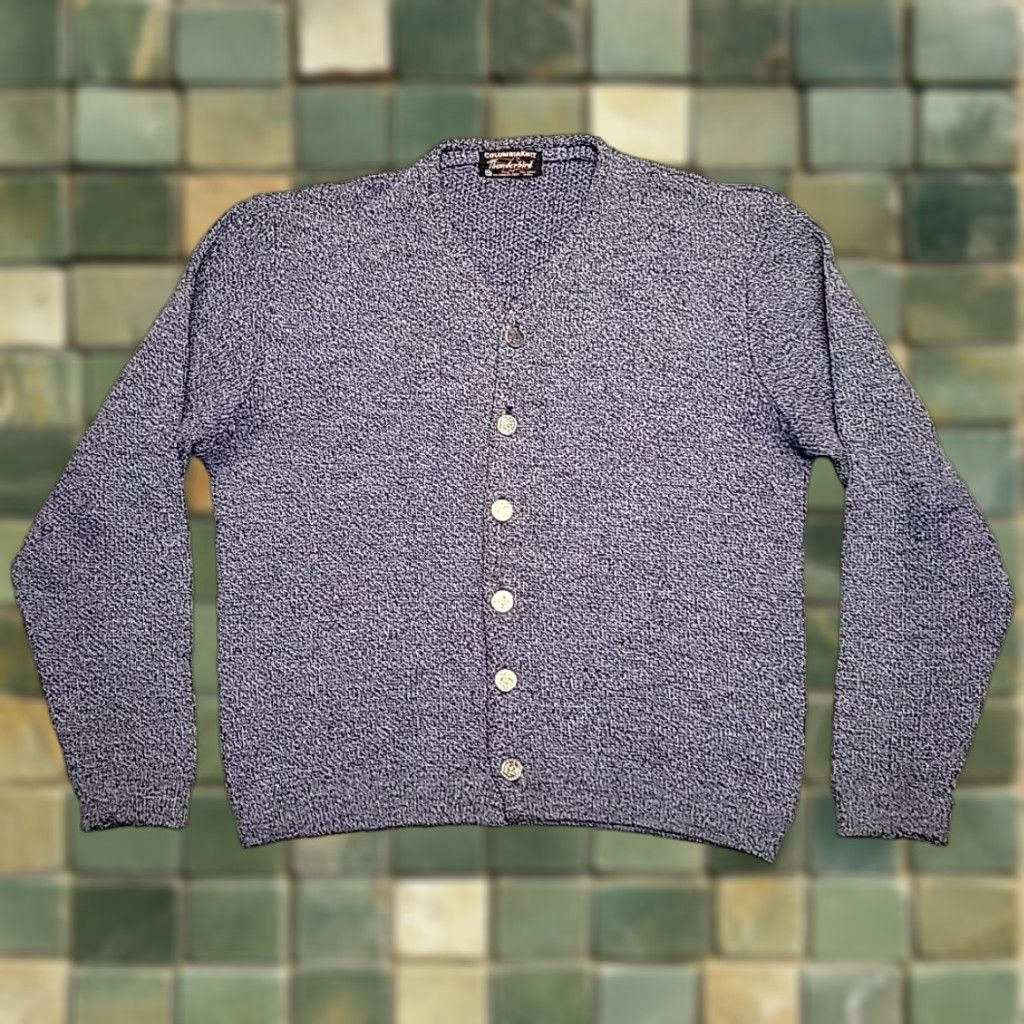 Vintage VINTAGE ColumbiaKnit Thunderbird Cardigan Mens M Blue All Wool Knit Button USA Size US M / EU 48-50 / 2 - 1 Thumbnail