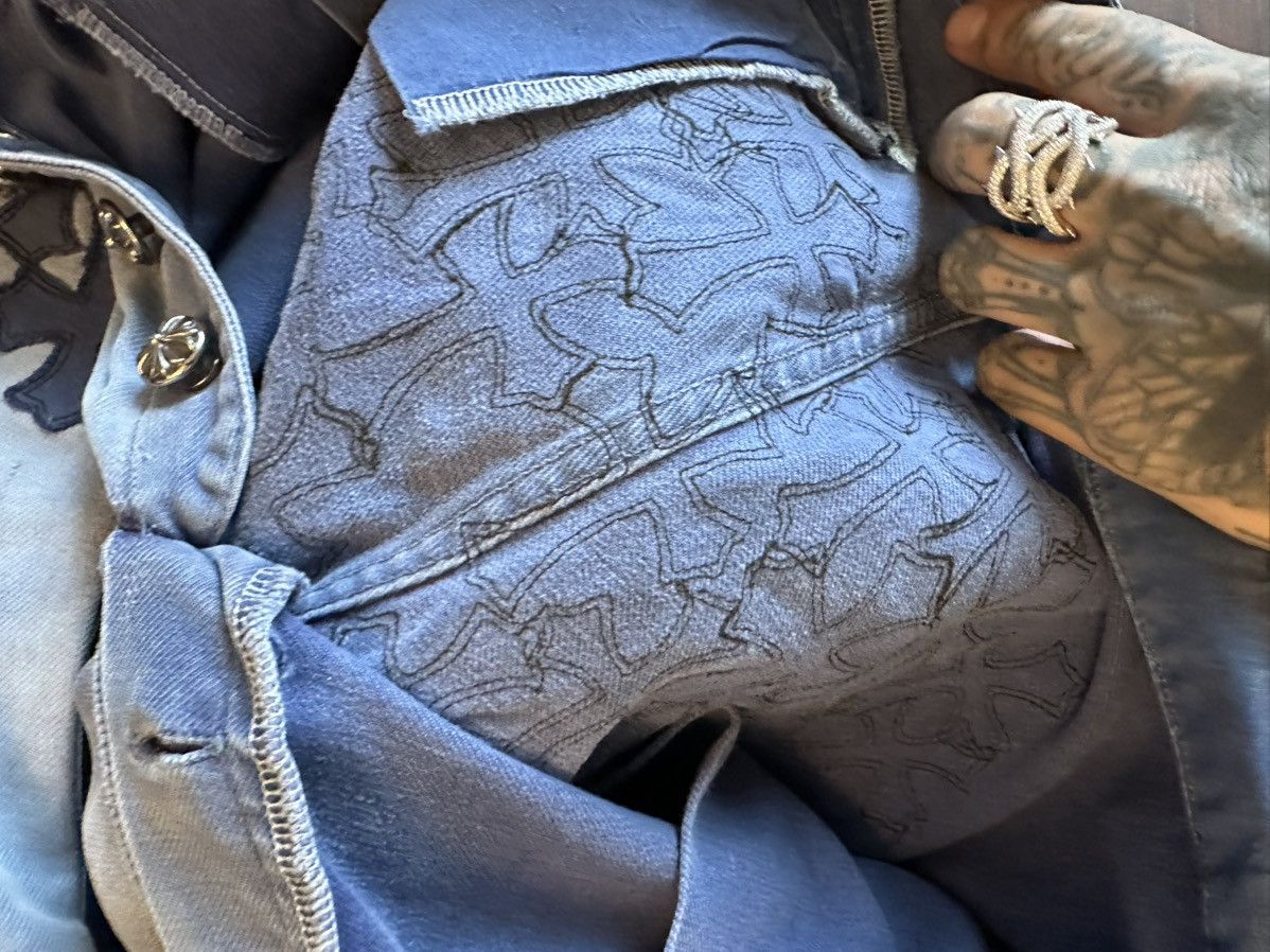 Chrome Hearts Chrome Hearts BEST WASH 100 CROSS FLOOD CROSS JEANS 31 32 Size US 31 - 12 Thumbnail