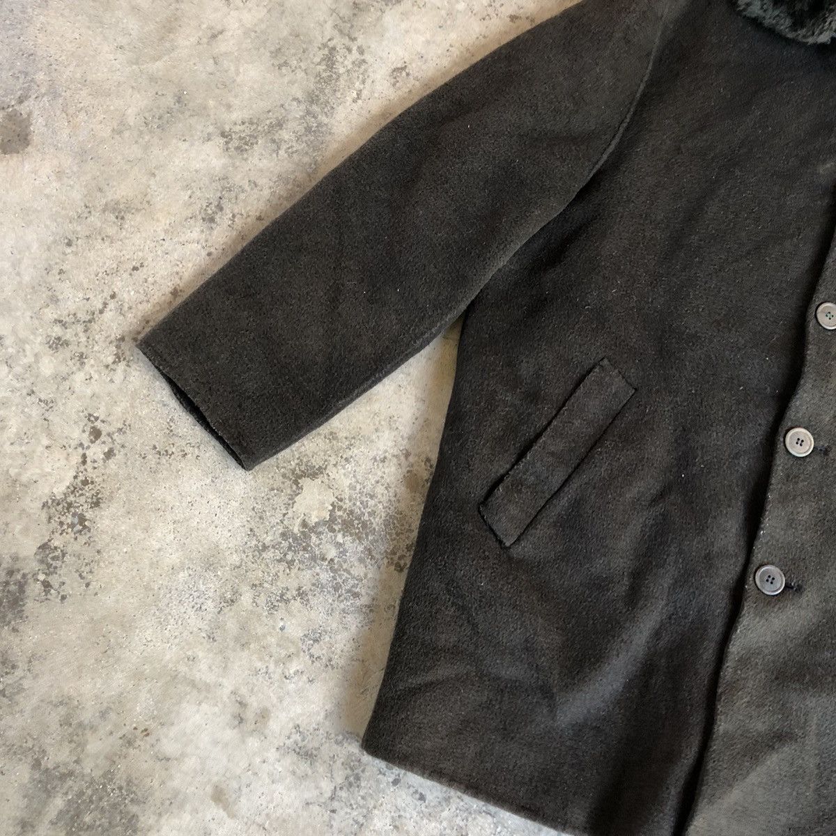 Balmain ❤️Authentic❤️Balmain Handmade Sherpa Collar Wool Heavy Jacket Size US M / EU 48-50 / 2 - 8 Thumbnail