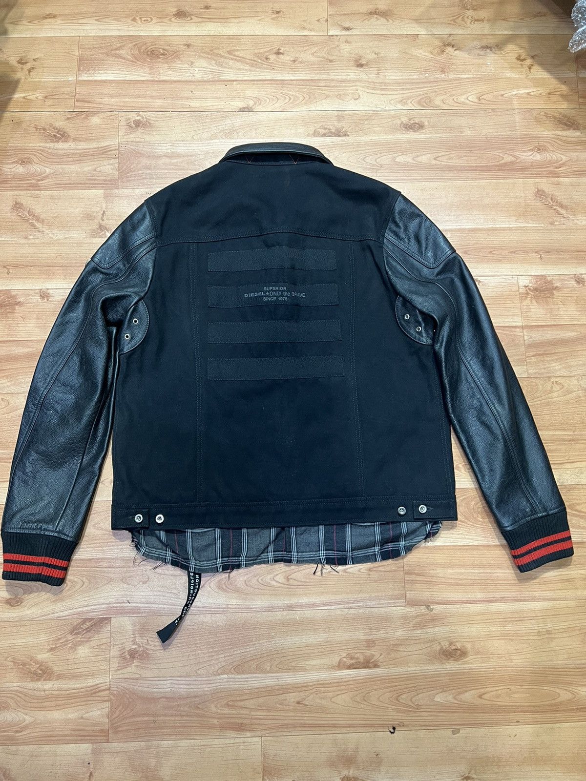 Diesel Diesel J-YUKI Leather contrast jacket Size US XL / EU 56 / 4 - 3 Thumbnail