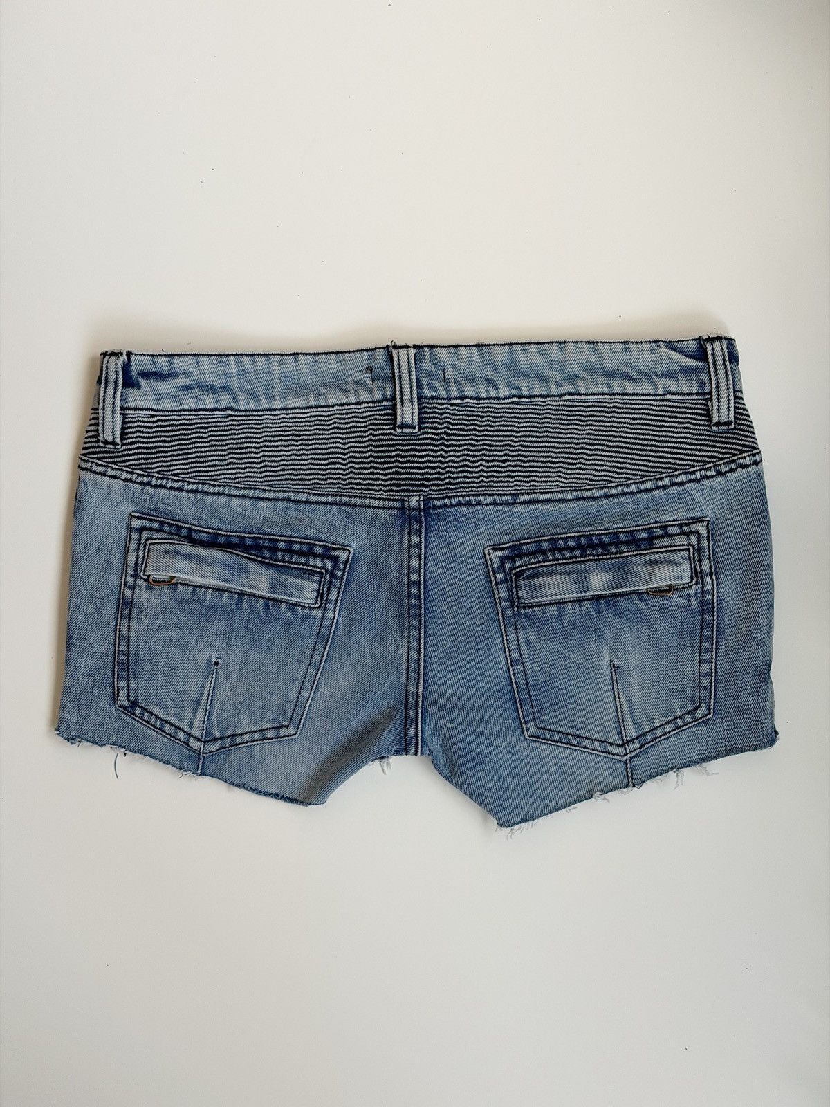 Balmain BALMAIN Decarnin SS 2009 Biker Denim Distressed Shorts jeans Size 28" / US 6 / IT 42 - 12 Thumbnail