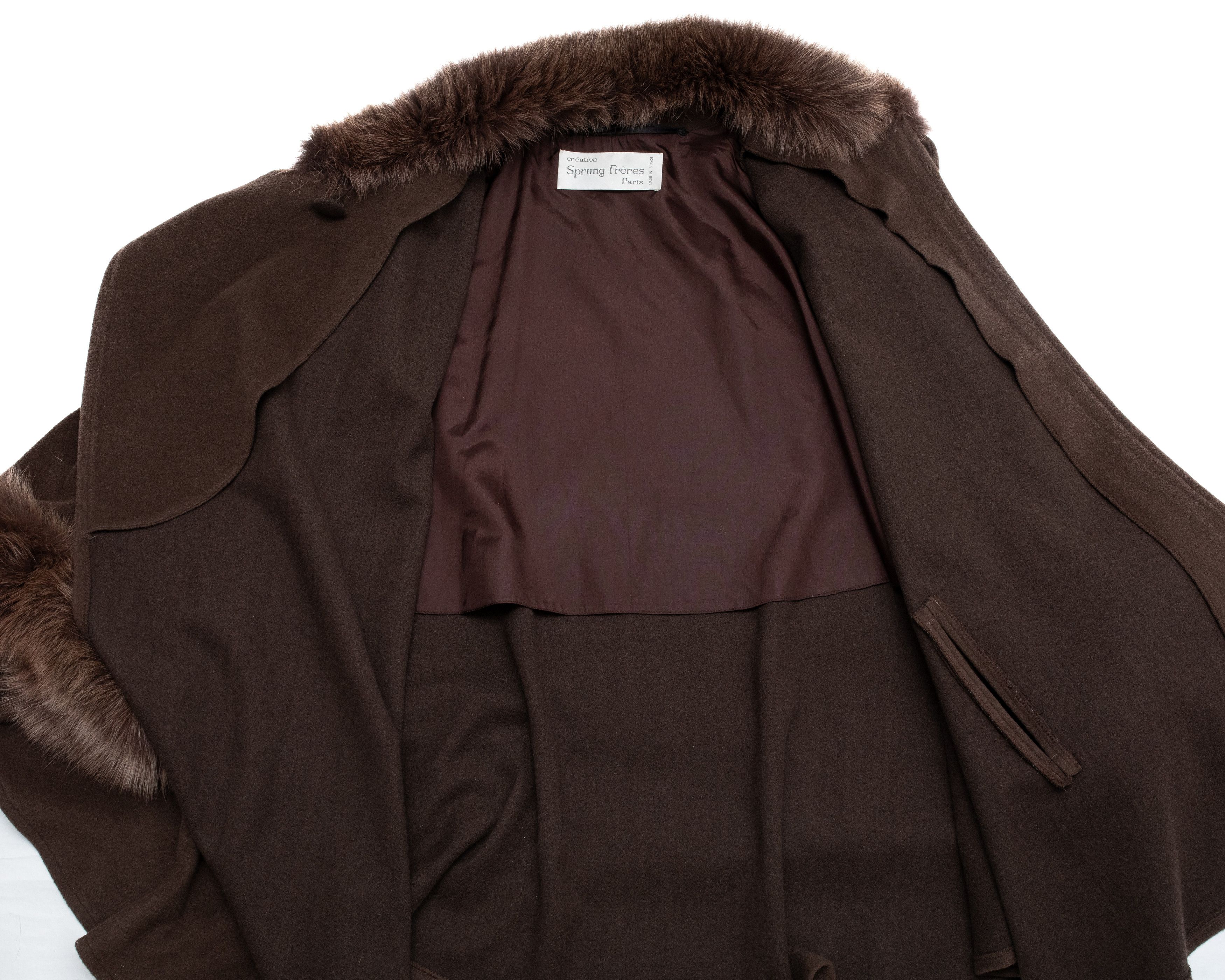 Other CRÉATION SPRUNG FRÈRES Angora Wool Blend Pincho w Fur Trim Size ONE SIZE - 10 Thumbnail