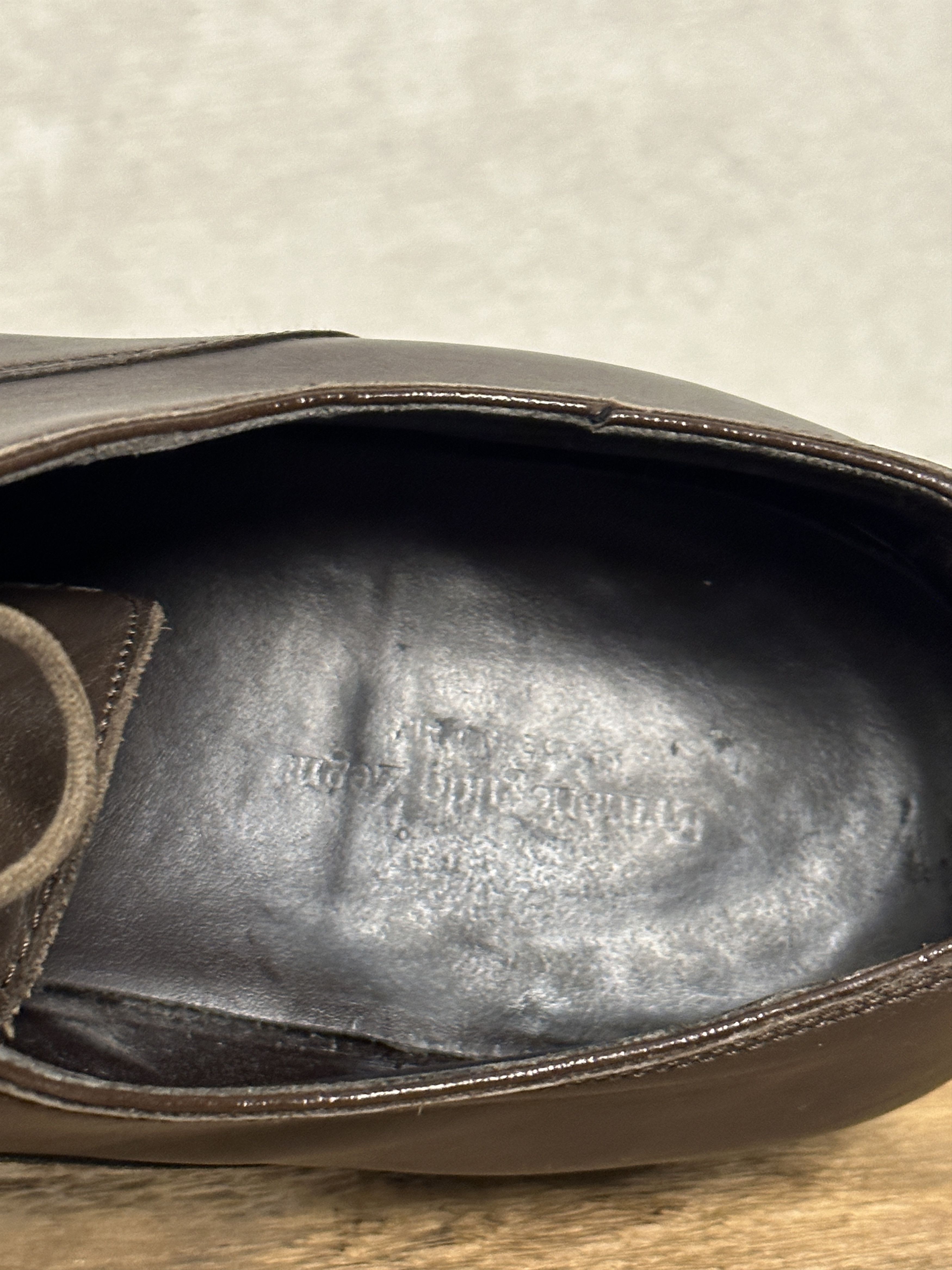 Ermenegildo Zegna Ermenegildo Zegna Chocolate Brown Derby Shoes Size US 11 / EU 44 - 7 Thumbnail