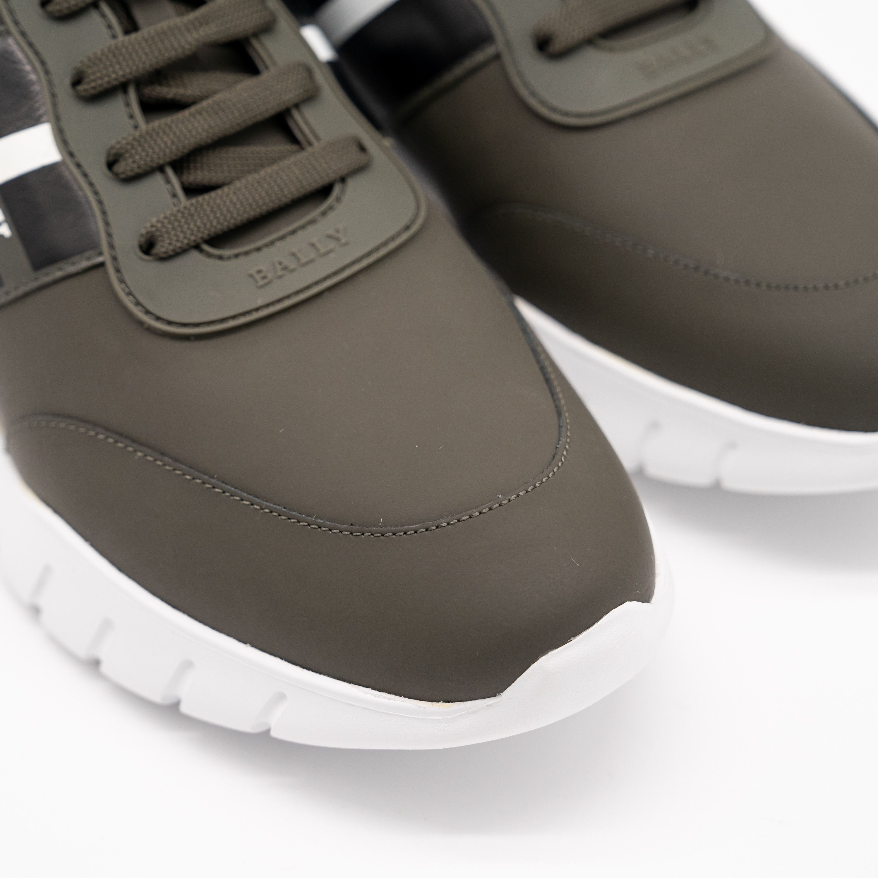 Bally 12 Bally Bronnye Green Olive Sneakers Leather White Fango Size US 12 / EU 45 - 7 Thumbnail