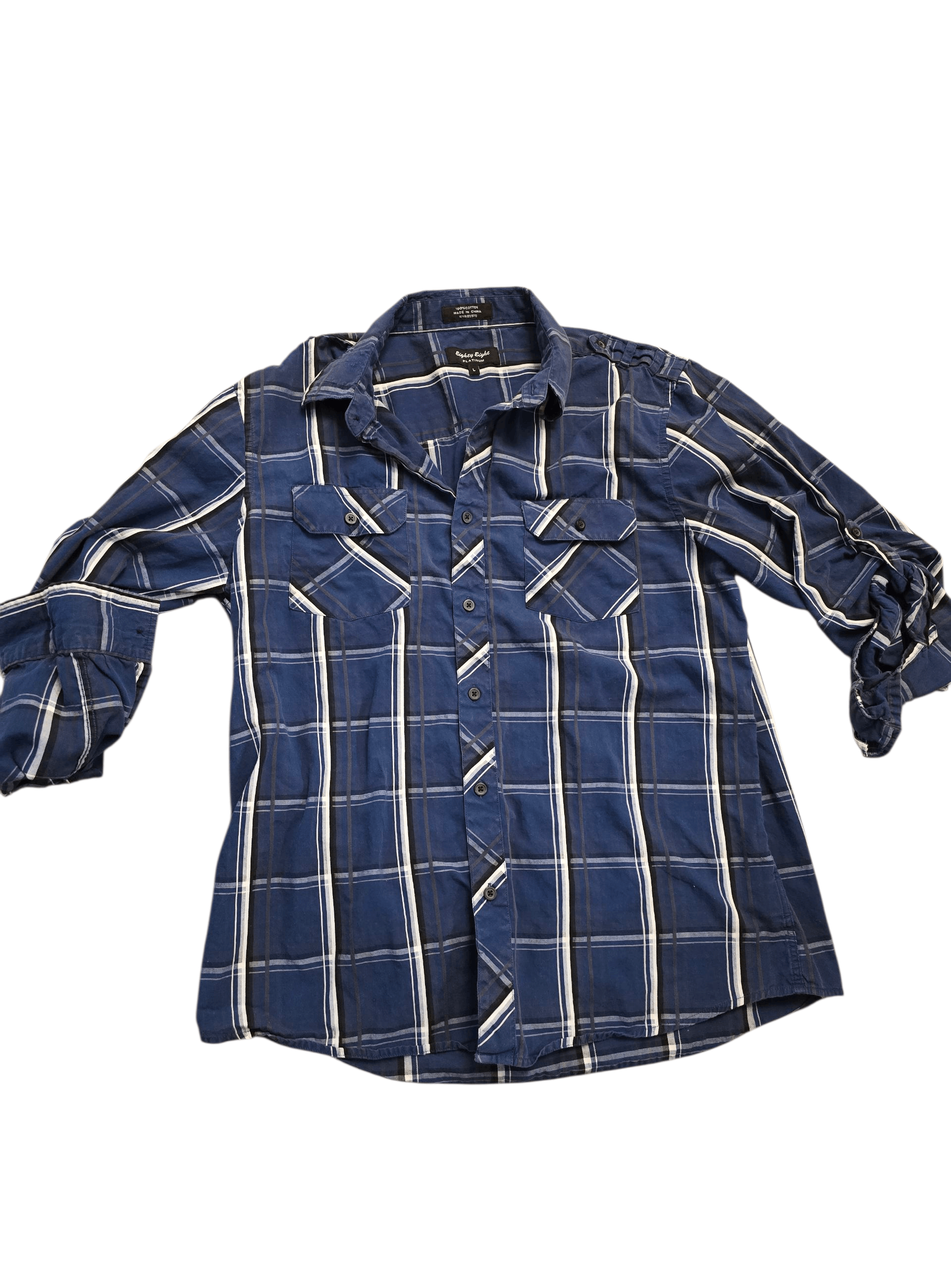 Eighty Eight Eighty Eight Platinum Men’s Plaid Button Down Shirt Large Size US L / EU 52-54 / 3 - 1 Thumbnail