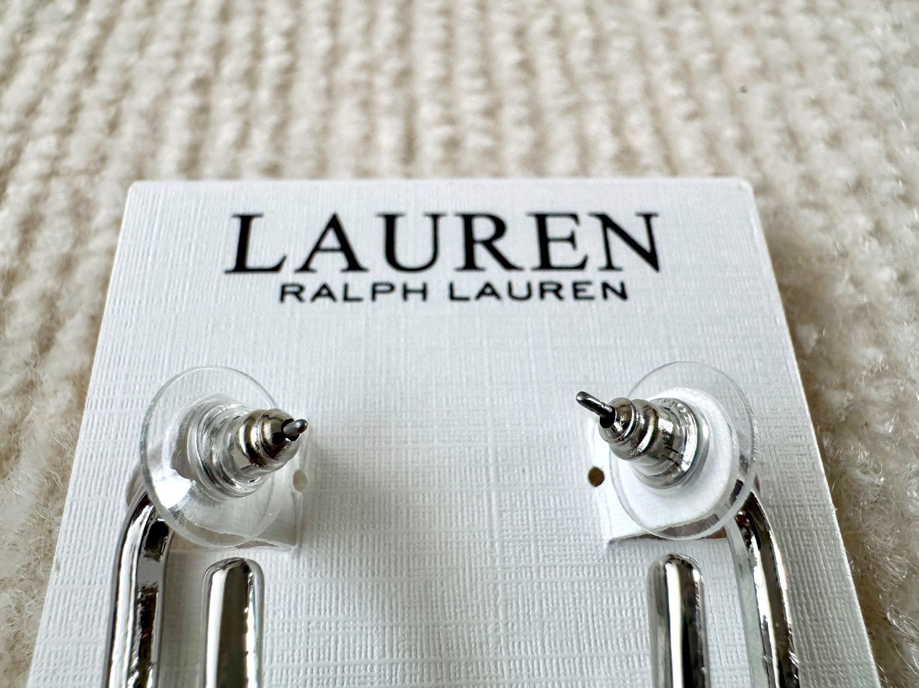 Ralph Lauren Ralph Lauren U-Link Silver Drop Earrings Size ONE SIZE - 3 Thumbnail
