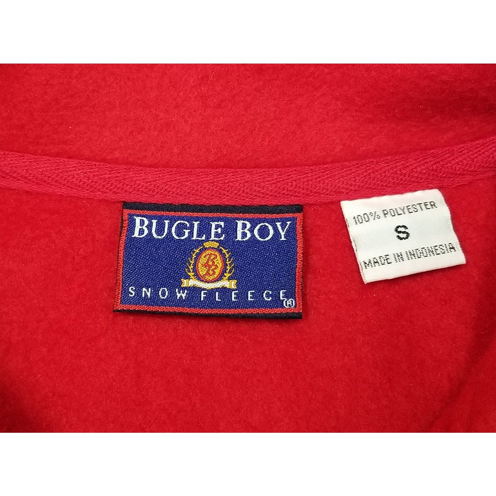 Bugle Boy VINTAGE Bugle Boy Snow Fleece Sweater Mens Small Red Pullover 1/4 Zip Christmas Holiday Shirts Mens Red 1/4 Zip Embroidered Logo Regular Knit Size US S / EU 44-46 / 1 - 5 Thumbnail