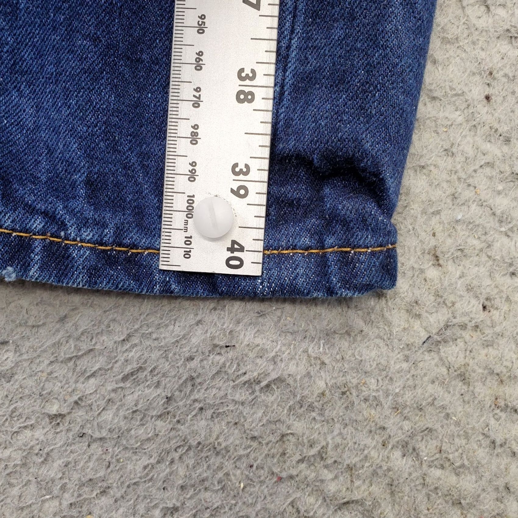 Levi's Levi's 505 Straight Jeans Mens 38 Blue Denim Stretch 5-Pocket Design Regular Waist 28.5 Inseam Size US 38 / EU 54 - 5 Thumbnail
