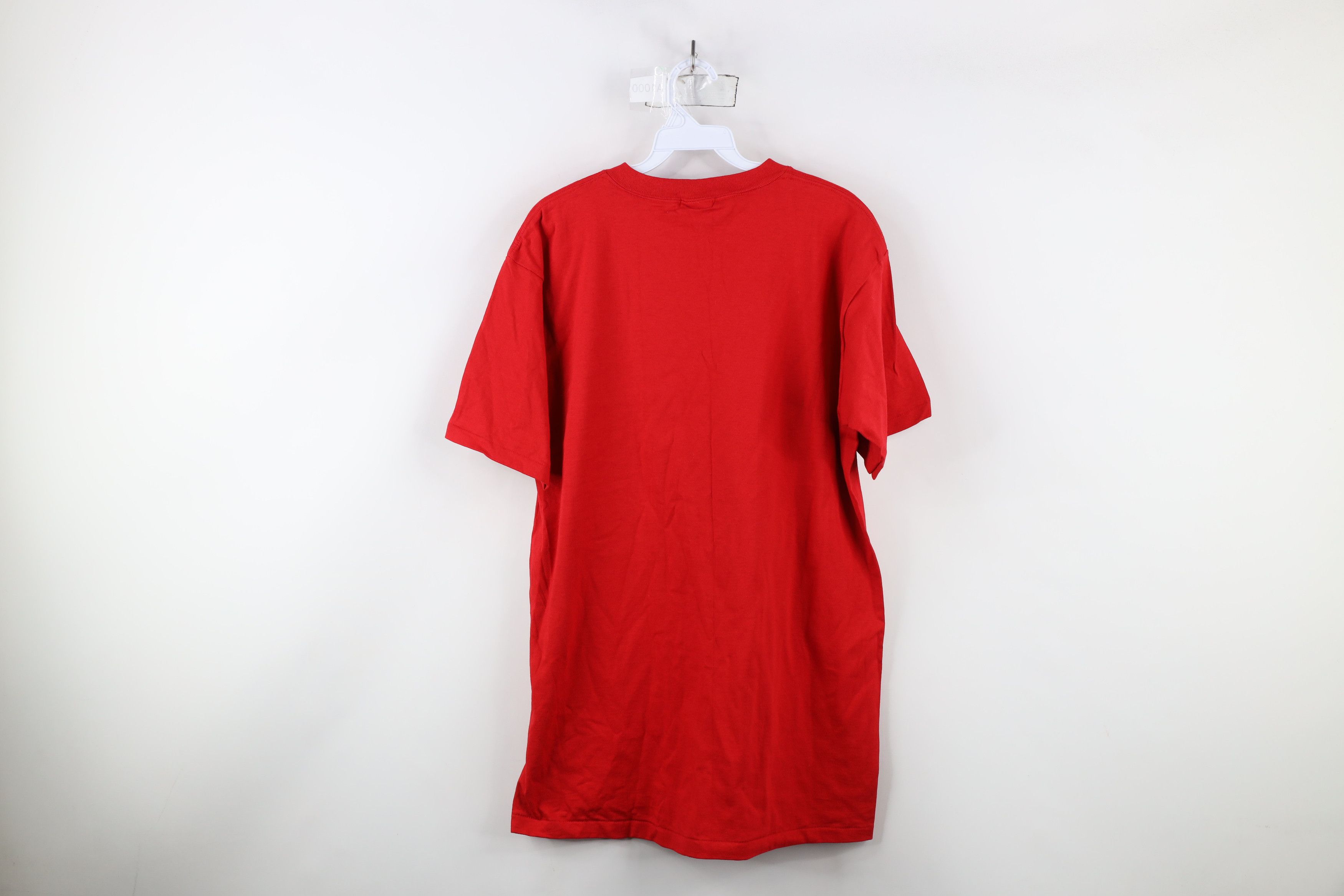 Vintage Vintage 90s Streetwear Heavyweight Cotton T-Shirt Red USA Size US L / EU 52-54 / 3 - 9 Thumbnail
