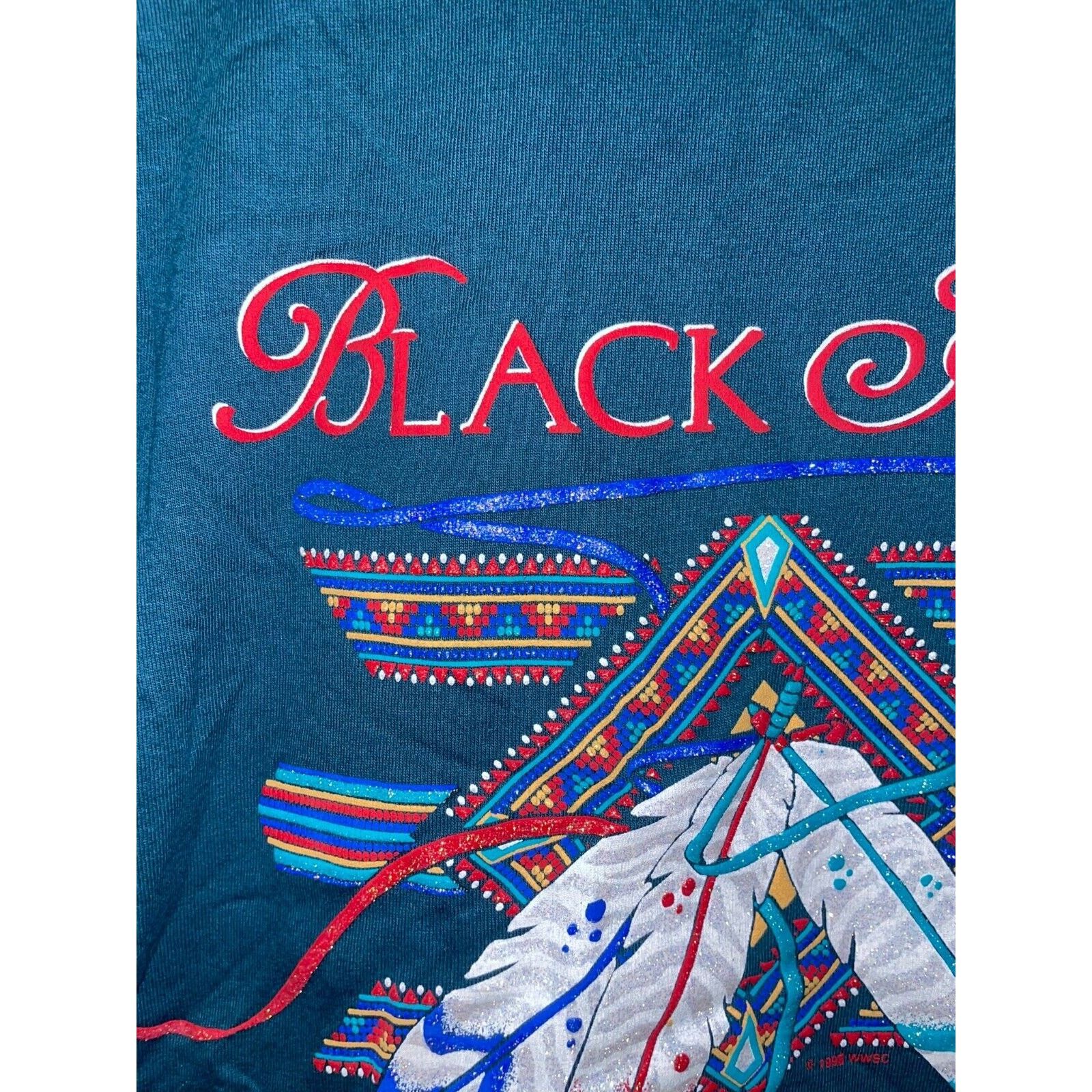 Jerzees 90s Black Hills Native American Tribal Green Shirt Graphic Size US L / EU 52-54 / 3 - 2 Thumbnail