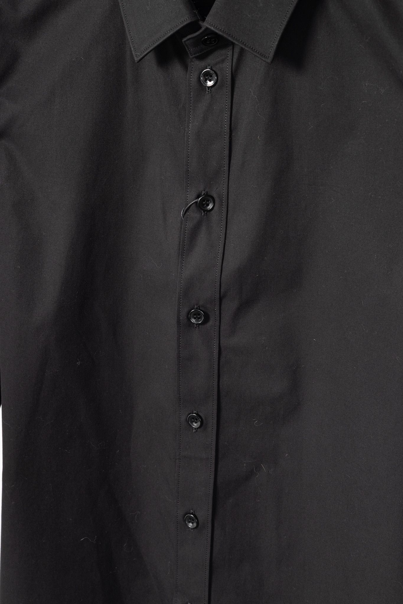 Saint Laurent Paris Saint Laurent Black Cotton-Poplin Buttoned Shirt Size S / US 4 / IT 40 - 7 Thumbnail