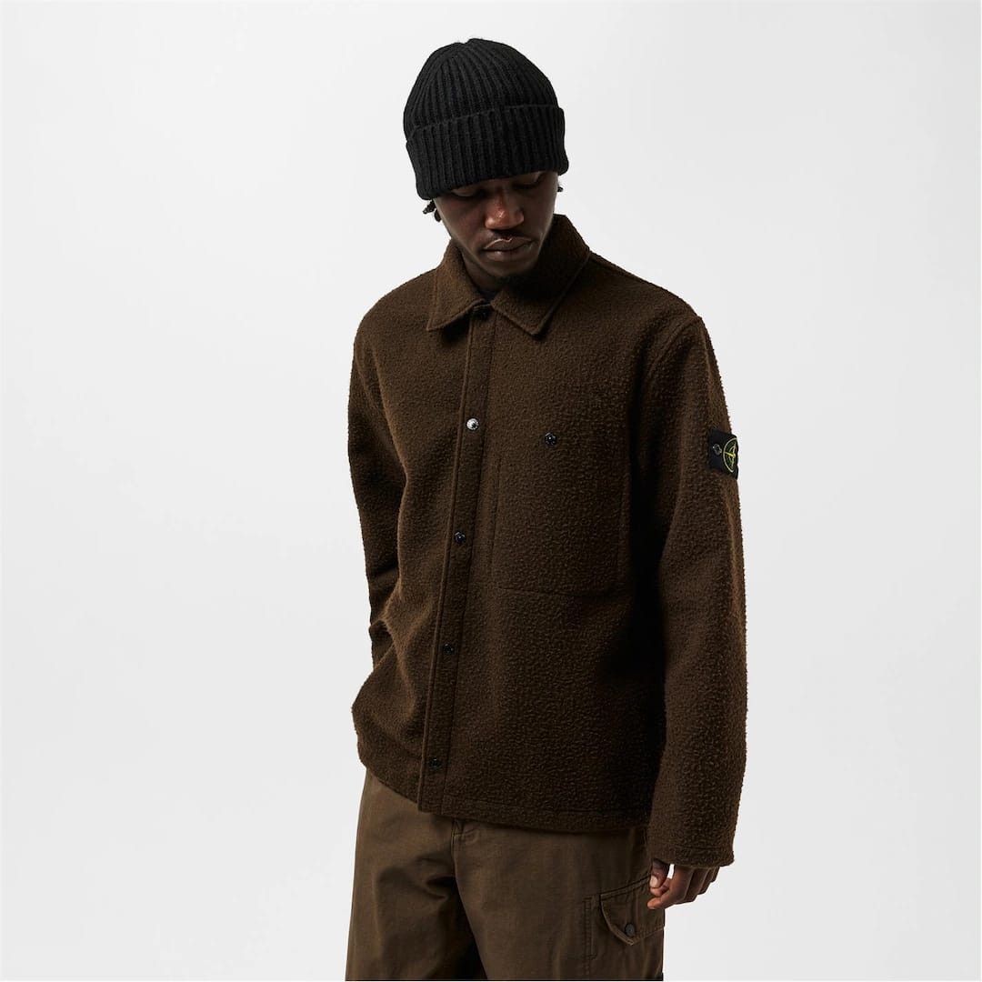 Stone Island o1g2r1mq0526 Wool Overshirt in Olive Green Size US XL / EU 56 / 4 - 3 Thumbnail