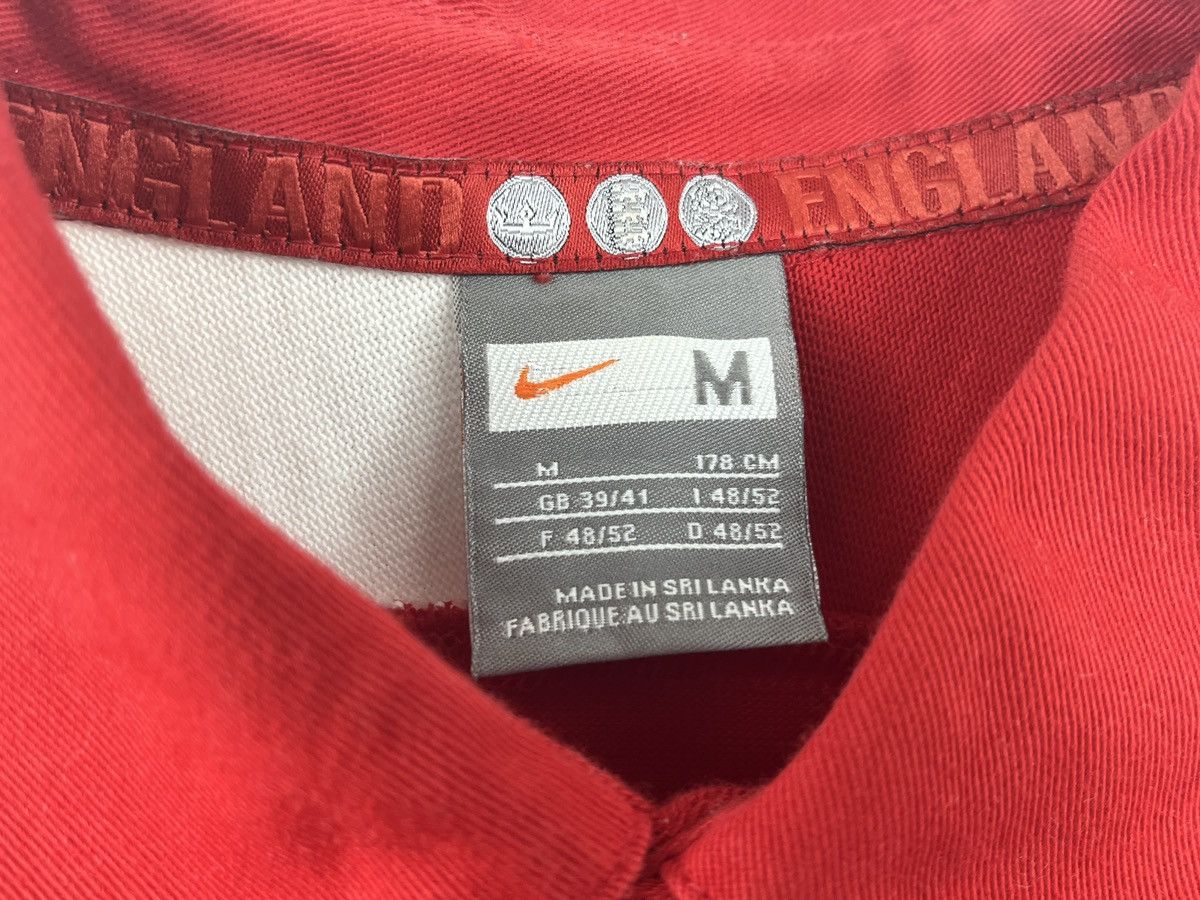 Nike × Vintage Nike Vintage Red White England Rugby O2 Short Jersey Size US M / EU 48-50 / 2 - 7 Thumbnail