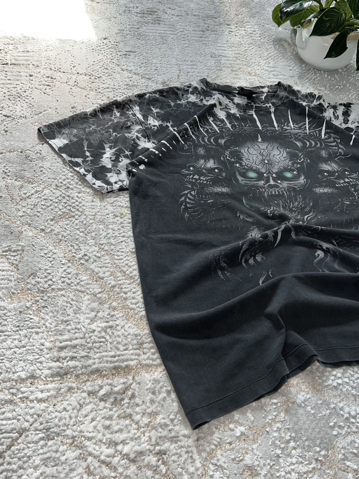 Affliction × Vintage × WWE VINTAGE 90S SURVIVORS BRAND SKULLS TIE-DYE T-SHIRT TEE Y2K Size US XL / EU 56 / 4 - 5 Thumbnail