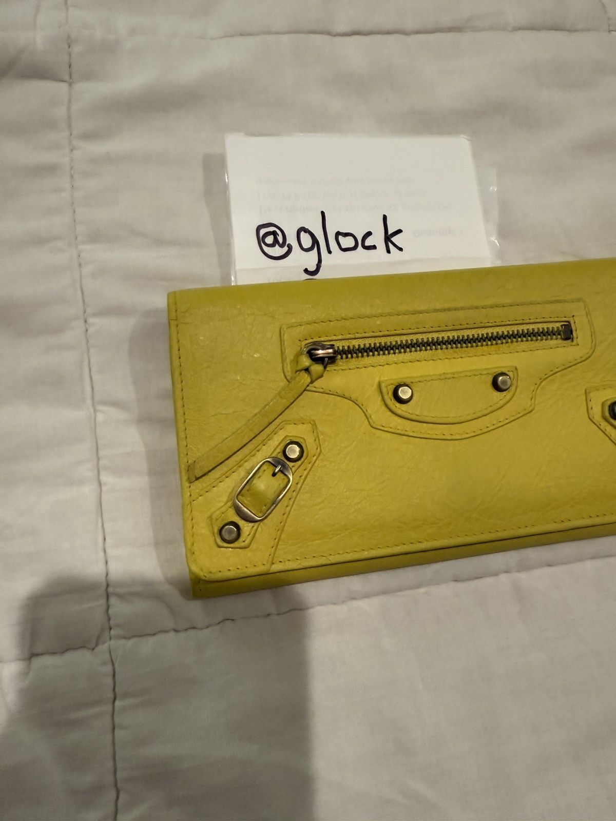 Balenciaga Balenciaga Le City Money Long Wallet Yellow Size ONE SIZE - 3 Thumbnail