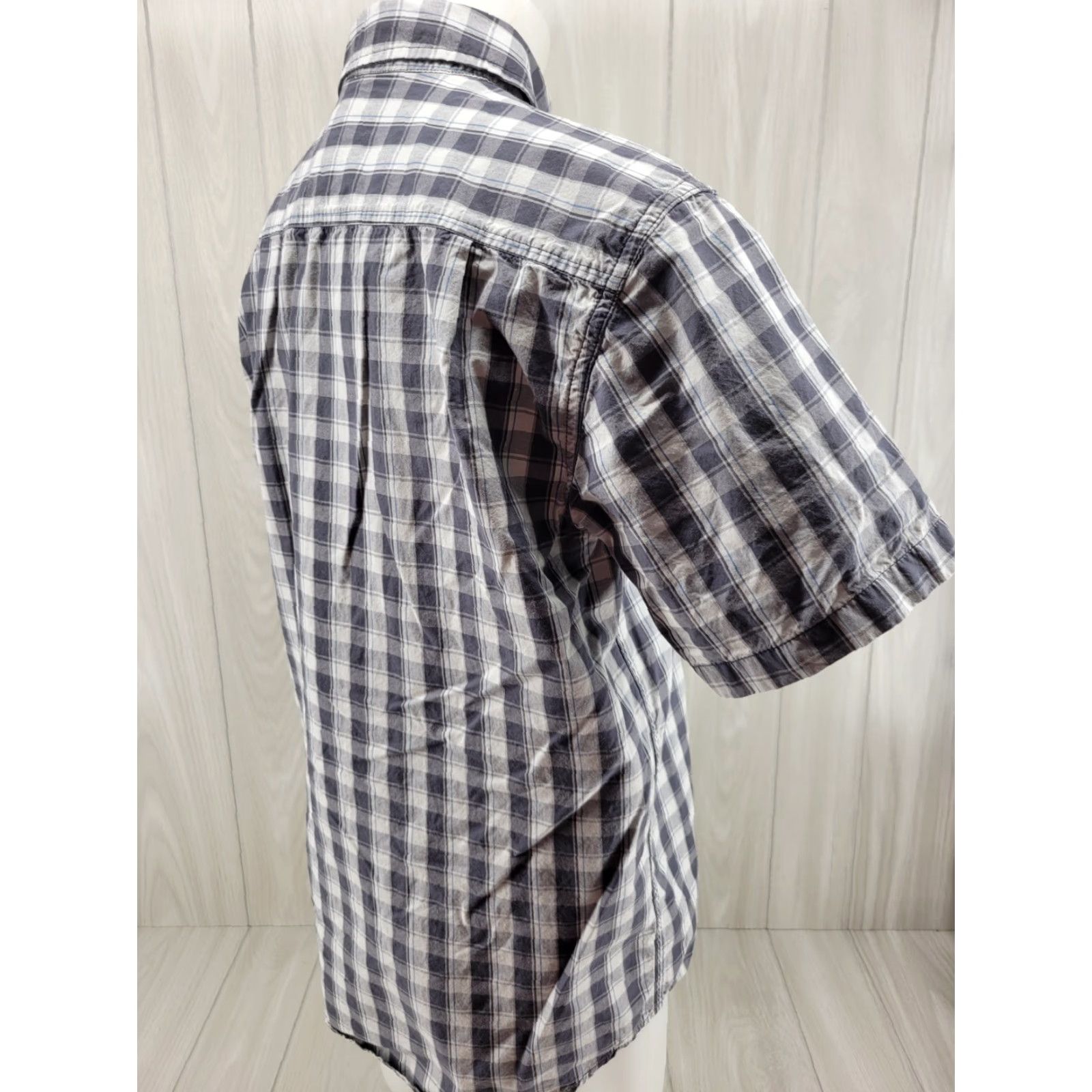 Carhartt Carhartt Shirt Mens M Blue Gray Plaid Relaxed Fit Button-Down Short Sleeve Vintage No Size US M / EU 48-50 / 2 - 5 Thumbnail