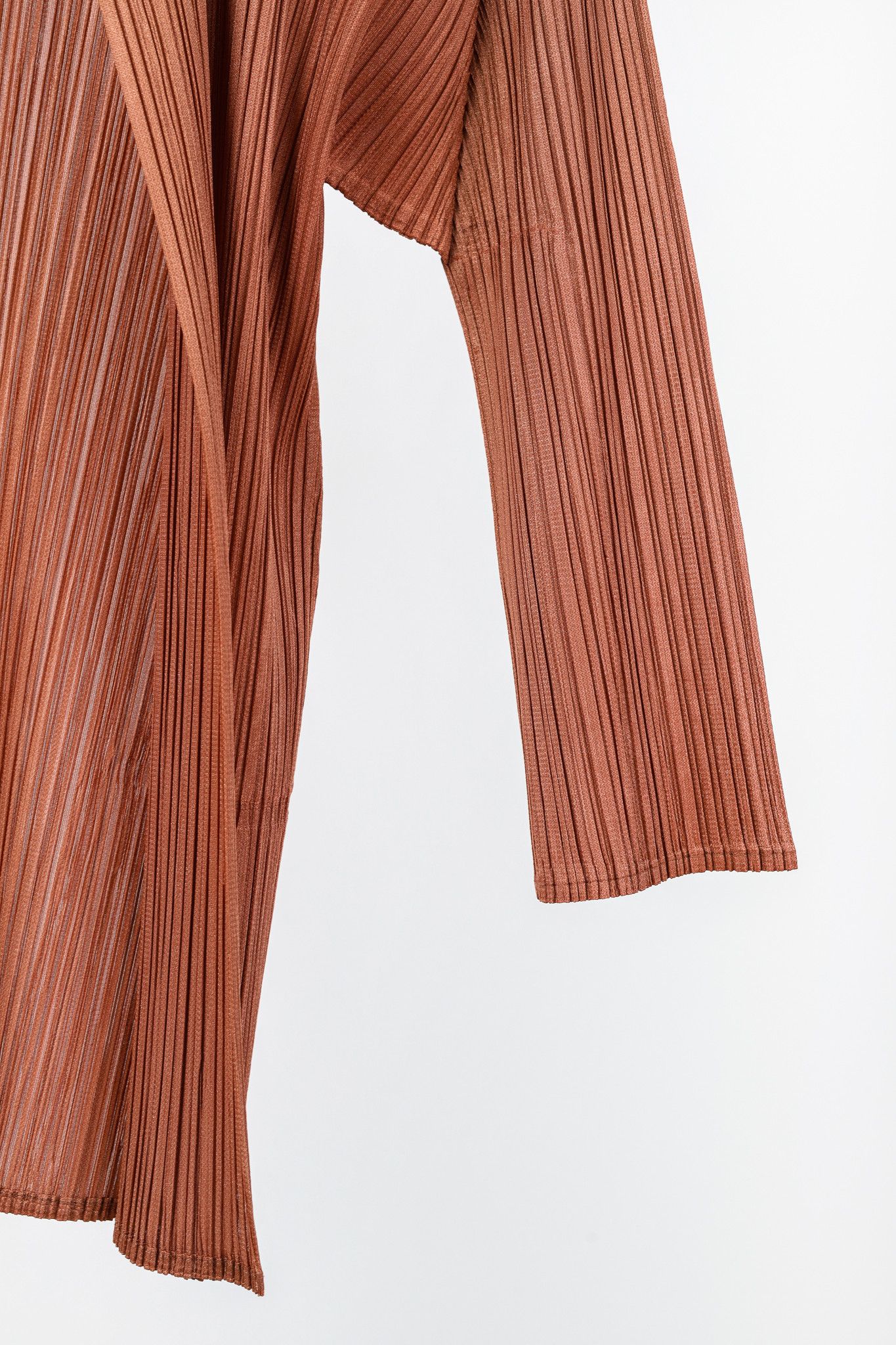 Pleats Please Issey Miyake Pleats Please Issey Miyake Terracotta Open-Front Cardigan Size S / US 4 / IT 40 - 5 Thumbnail