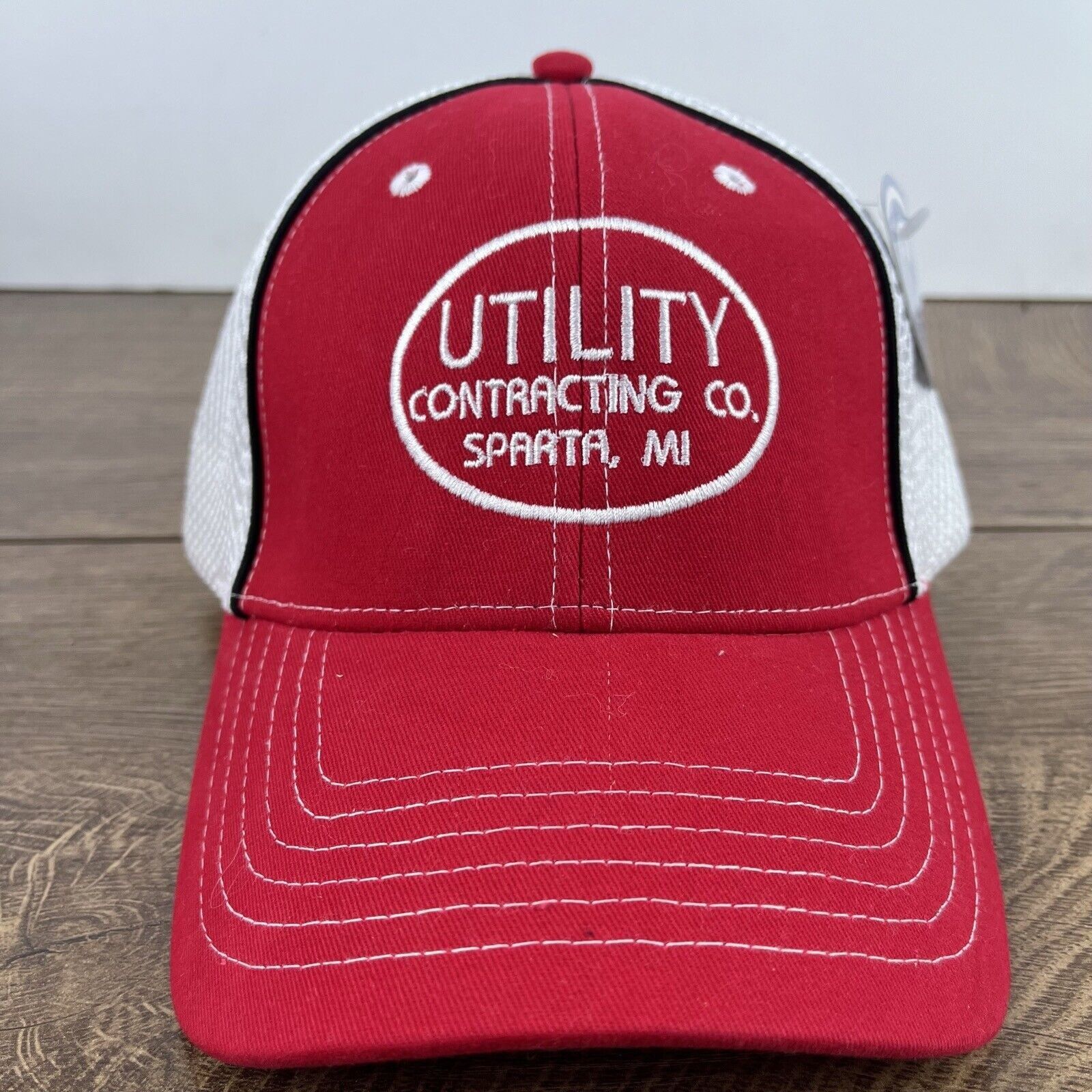 Other Utility Contracting Hat Sparta Michigan Red Adjustable Hat R Size ONE SIZE - 3 Thumbnail