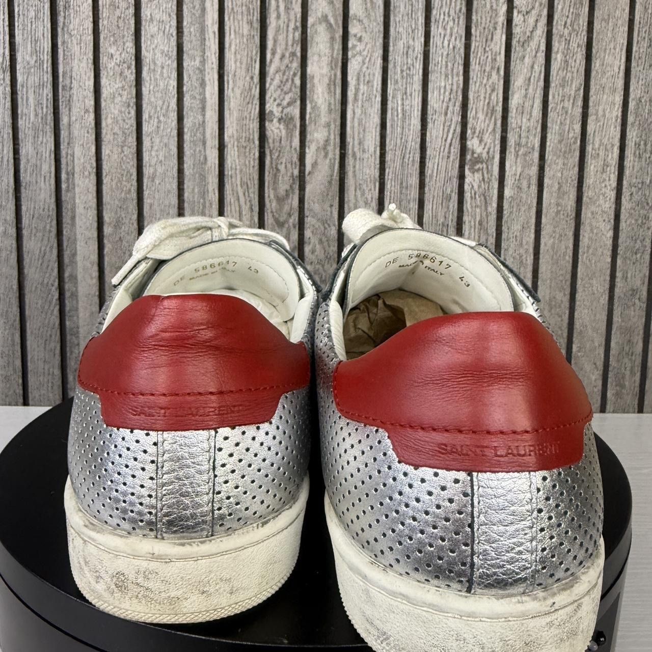 Saint Laurent Paris 2000s Size 43 Men's COA Saint Laurent Silver and Red Size US 10.5 / EU 43-44 - 6 Thumbnail