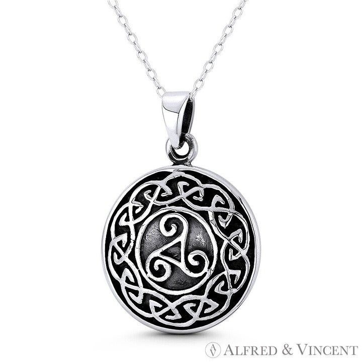 Other Triskelion / Triskele Triple Spiral Celtic Knot Pendant Size ONE SIZE - 1 Preview