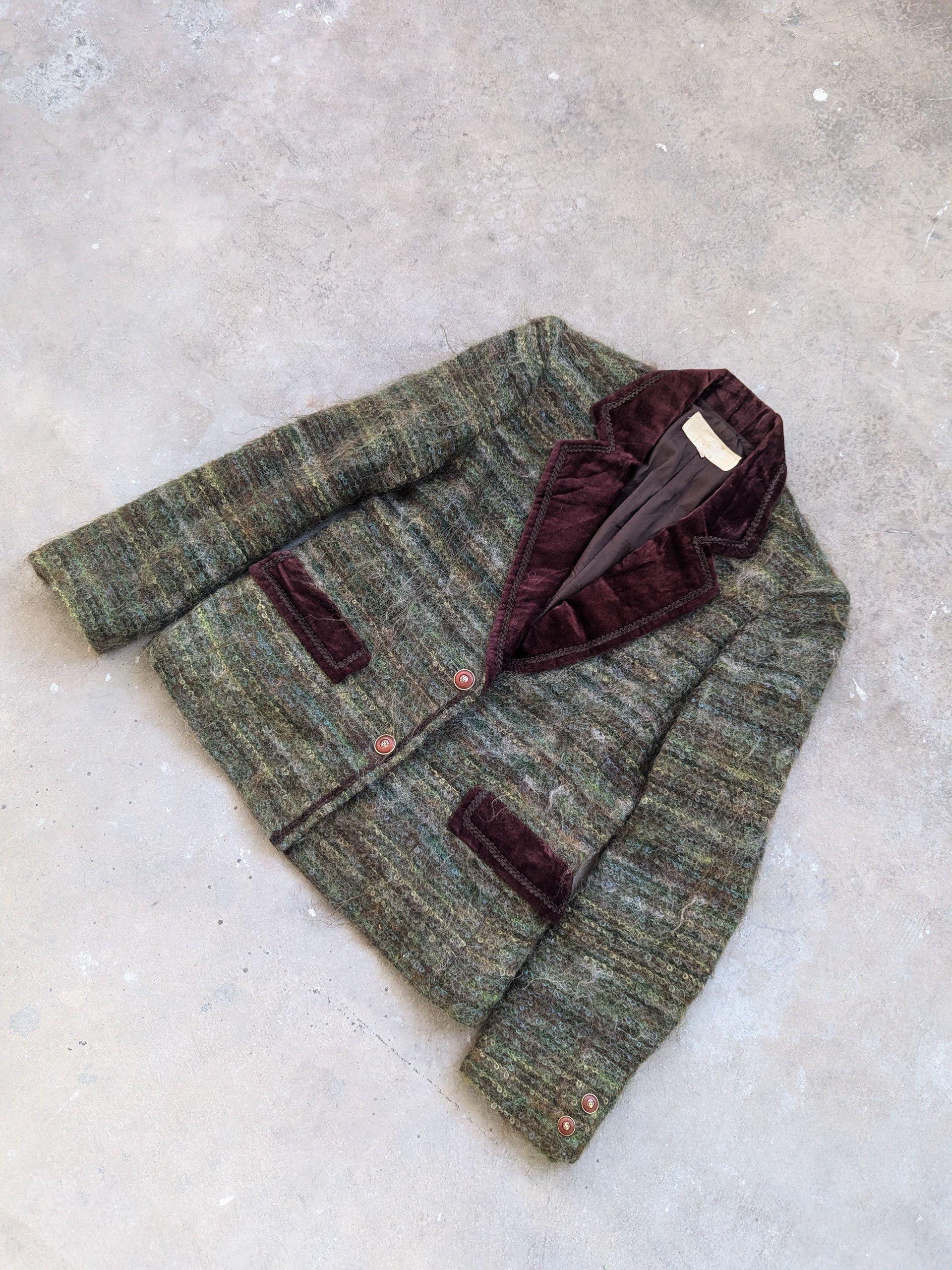 Japanese Brand × Le Grande Bleu (L.G.B.) × Vintage Vintage Wool Mohair Blazer Shaggy Size XS / US 0-2 / IT 36-38 - 2 Thumbnail