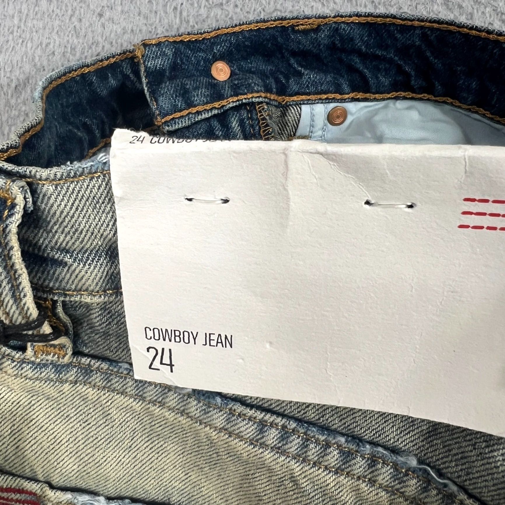 Bdg VINTAGE? BDG Urban Outfitters Jeans Cowboy Distressed 5-Pocket Denim Women’s 24 Blue Straight Mid Rise 30 Inseam Size 42" / US 20 - 7 Thumbnail