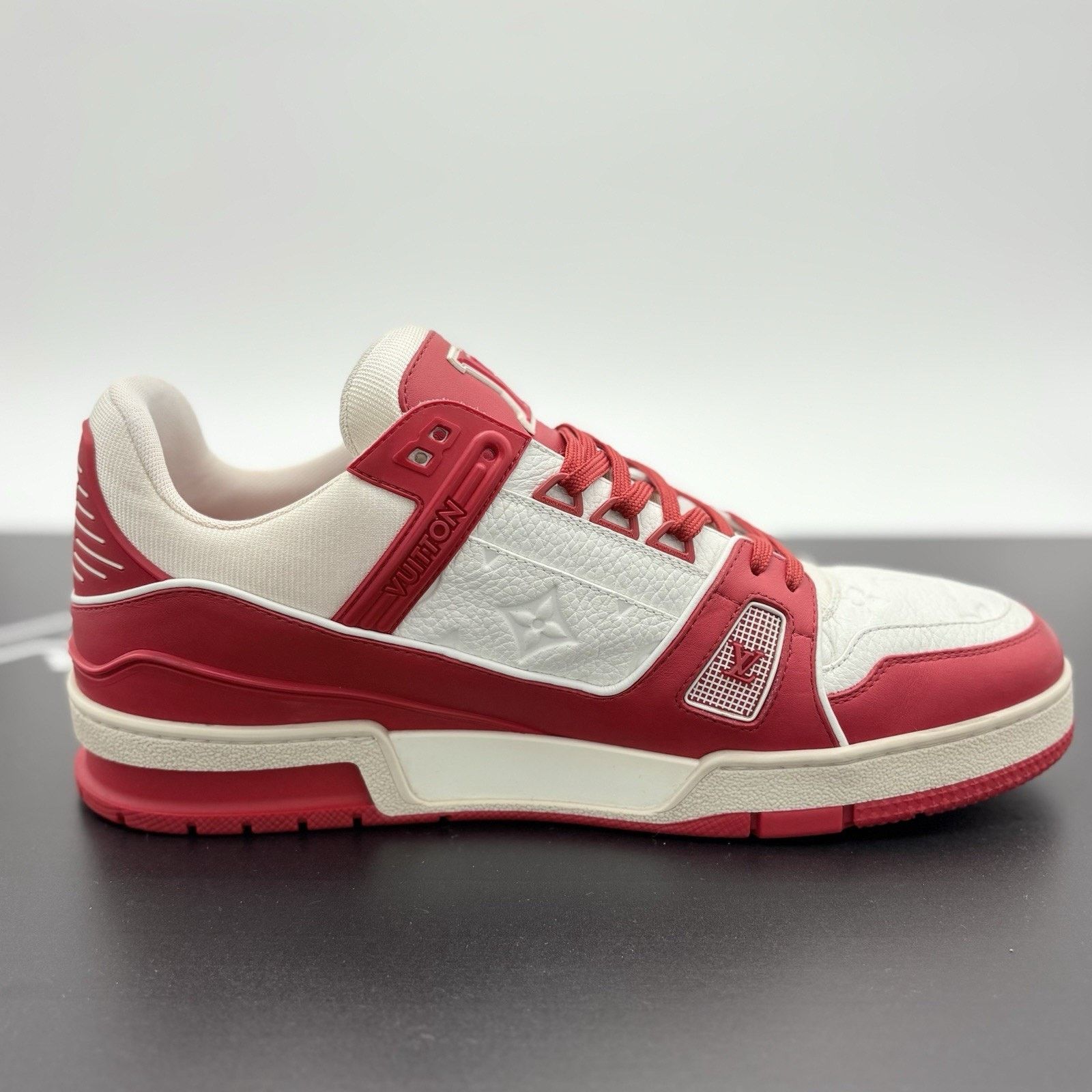 Louis Vuitton Louis Vuitton Trainer ' Red White ' | SUPER CLEAN! Size US 10.5 / EU 43-44 - 10 Thumbnail