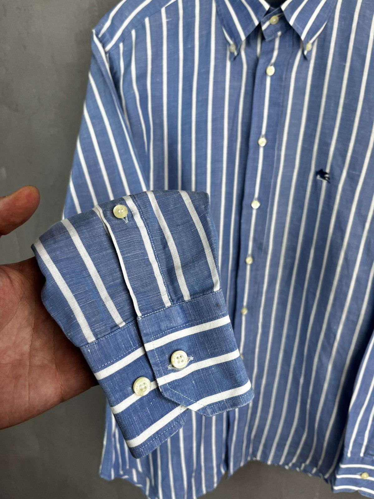 Etro Etro bitton shirt lino Size US M / EU 48-50 / 2 - 7 Thumbnail