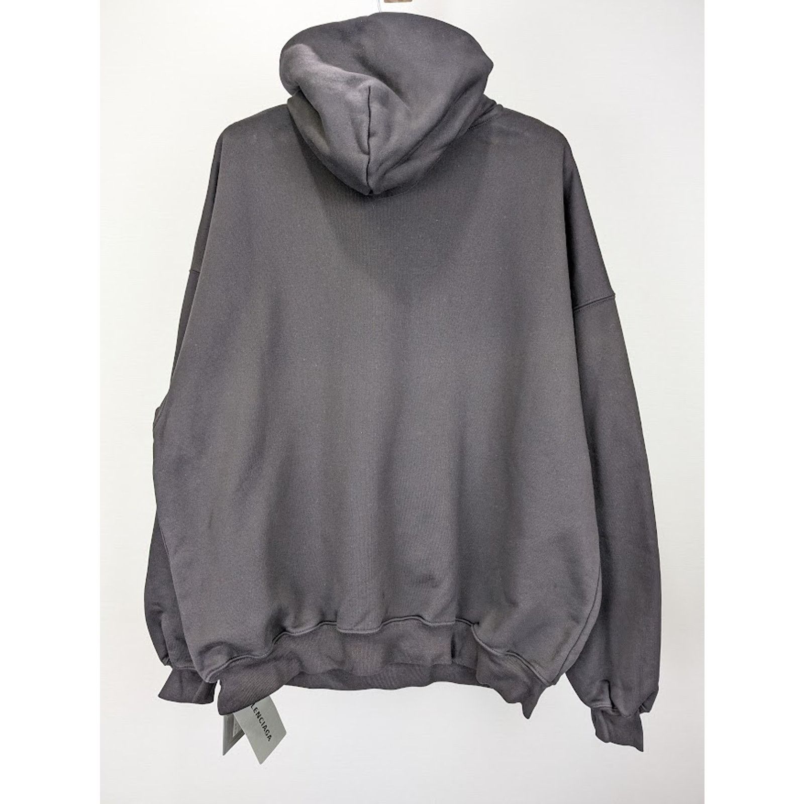 Balenciaga o1rshd1 Q:2 / Large Fit Hoodie in Washed Black Size US L / EU 52-54 / 3 - 9 Thumbnail