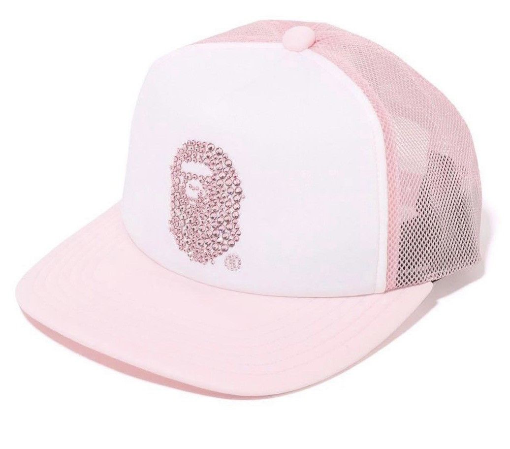 Bape Bape Crystal Stone Swarovski Pink Cap Size ONE SIZE - 2 Thumbnail