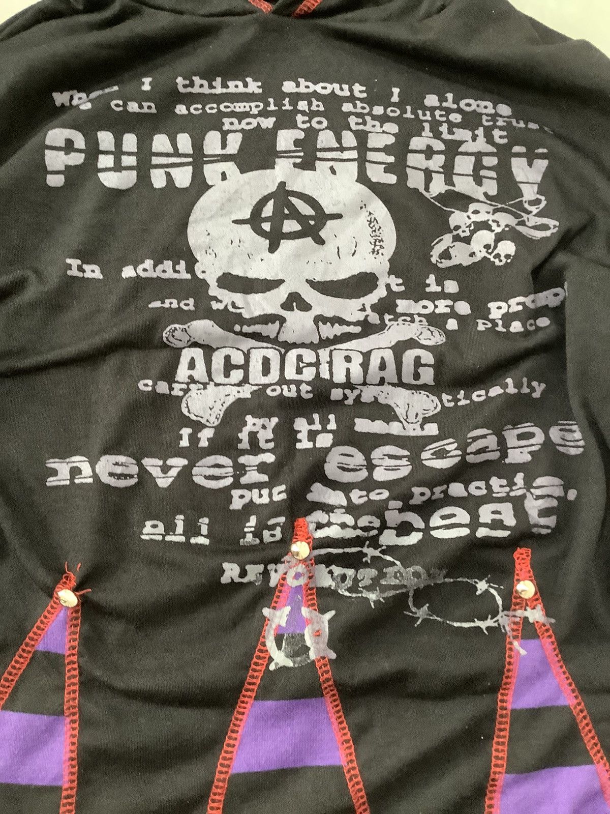 AC/DC × Hysteric Glamour × If Six Was Nine ACDC Rag Punk Harajuku Style Size S / US 4 / IT 40 - 3 Thumbnail