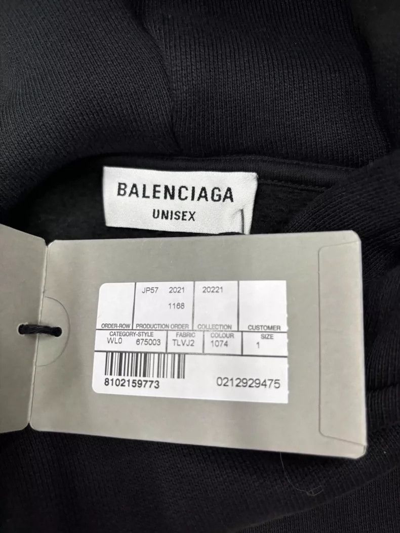 Balenciaga Balenciaga Alphabetic printed hooded pullover long sleeve Size US L / EU 52-54 / 3 - 4 Thumbnail